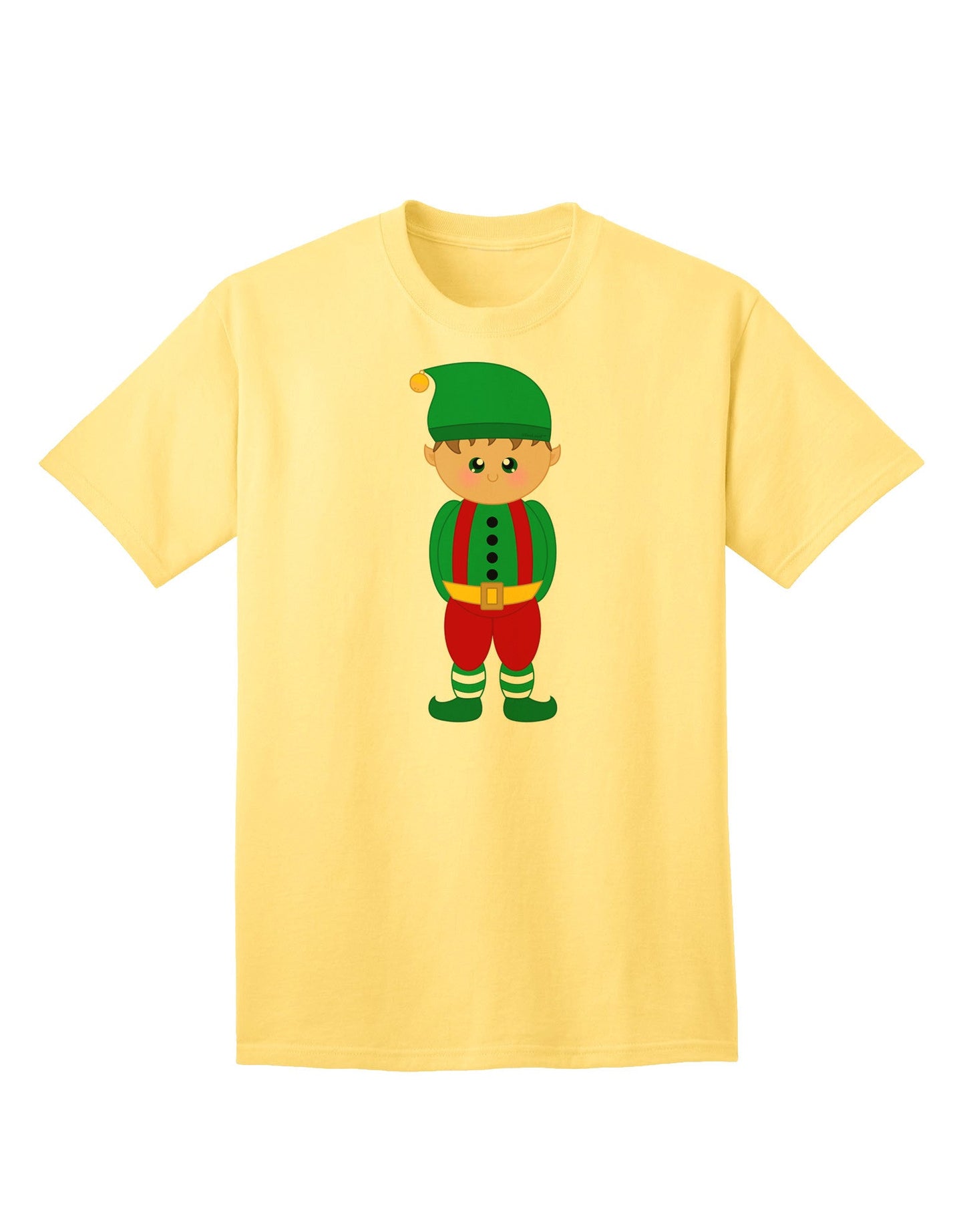Charming Adult Christmas Elf Boy T-Shirt - A Festive Ecommerce Exclusive-Mens T-shirts-TooLoud-Yellow-Small-Davson Sales