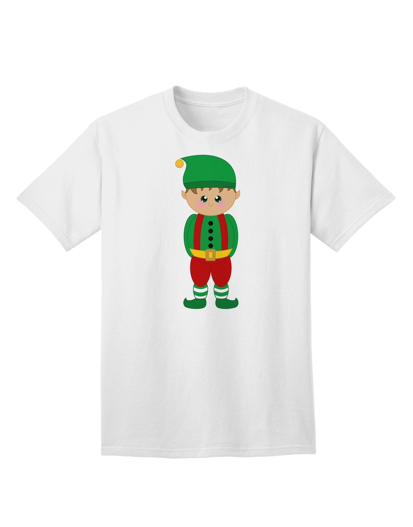 Charming Adult Christmas Elf Boy T-Shirt - A Festive Ecommerce Exclusive-Mens T-shirts-TooLoud-White-Small-Davson Sales