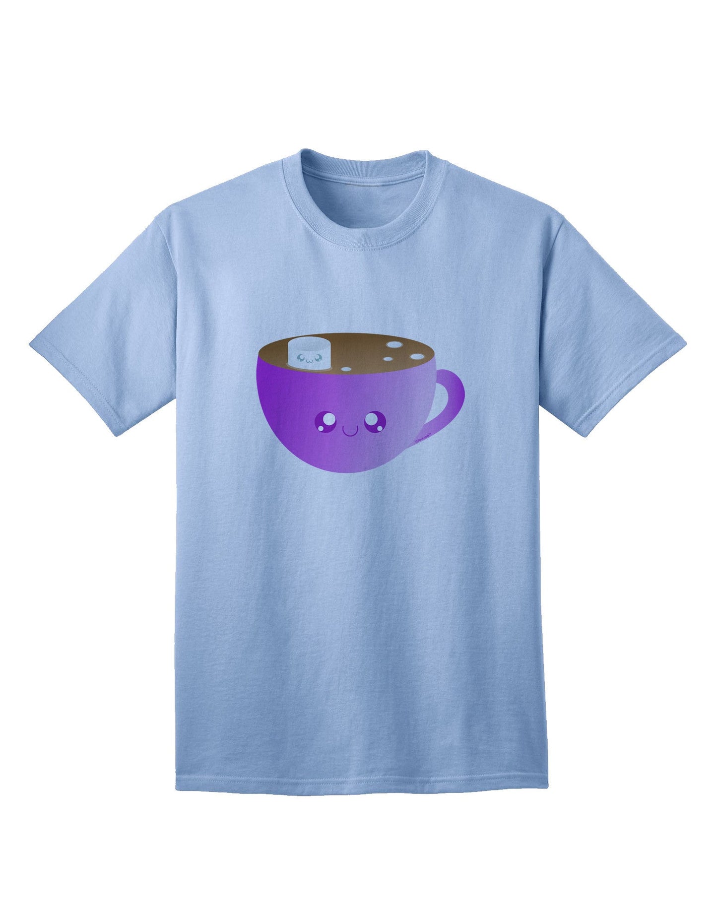 Charming Adult T-Shirt: Hot Cocoa Christmas Edition - Perfect for Festive Season Wear-Mens T-shirts-TooLoud-Light-Blue-Small-Davson Sales