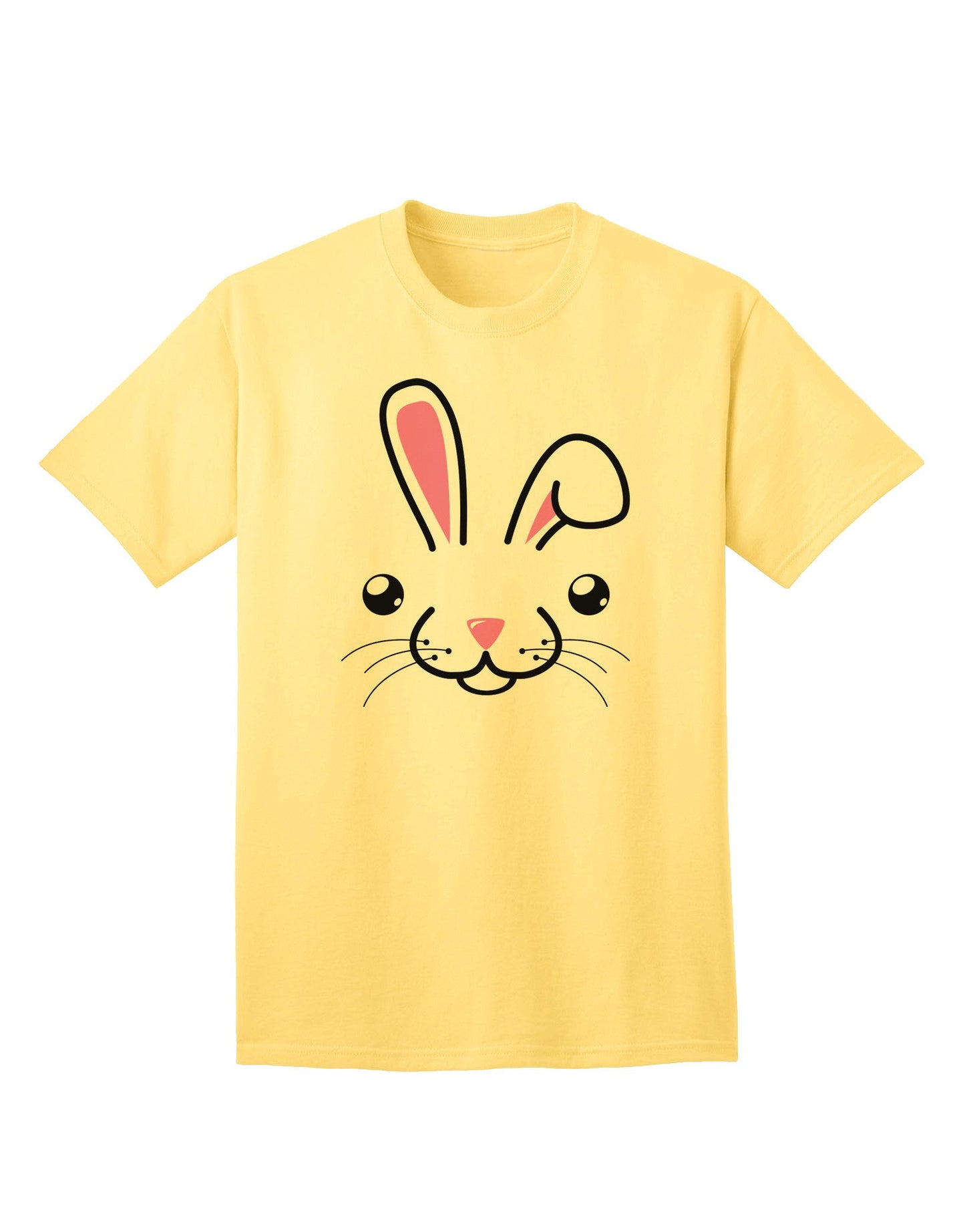 Charming Bunny Face Graphic Adult T-Shirt - A Must-Have for Casual Chic Wardrobe-Mens T-shirts-TooLoud-Yellow-Small-Davson Sales