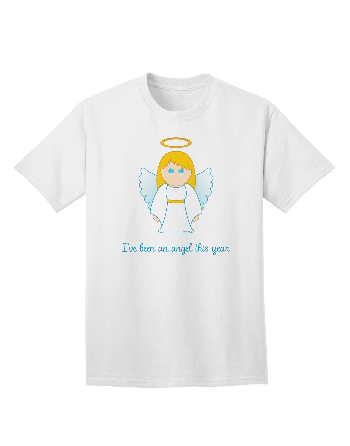 Charming Christmas Collection: 'I've Been An Angel This Year' - Stylish Adult T-Shirt-Mens T-shirts-TooLoud-White-Small-Davson Sales