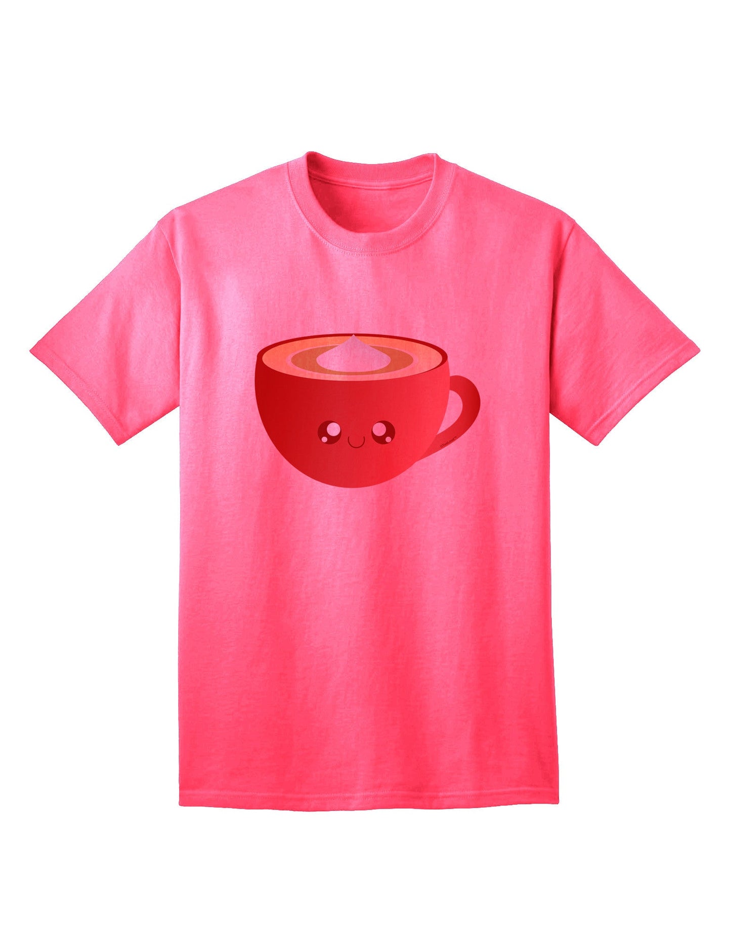 Charming Christmas Eggnog Graphic Adult T-Shirt - Perfect for Festive Celebrations-Mens T-shirts-TooLoud-Neon-Pink-Small-Davson Sales