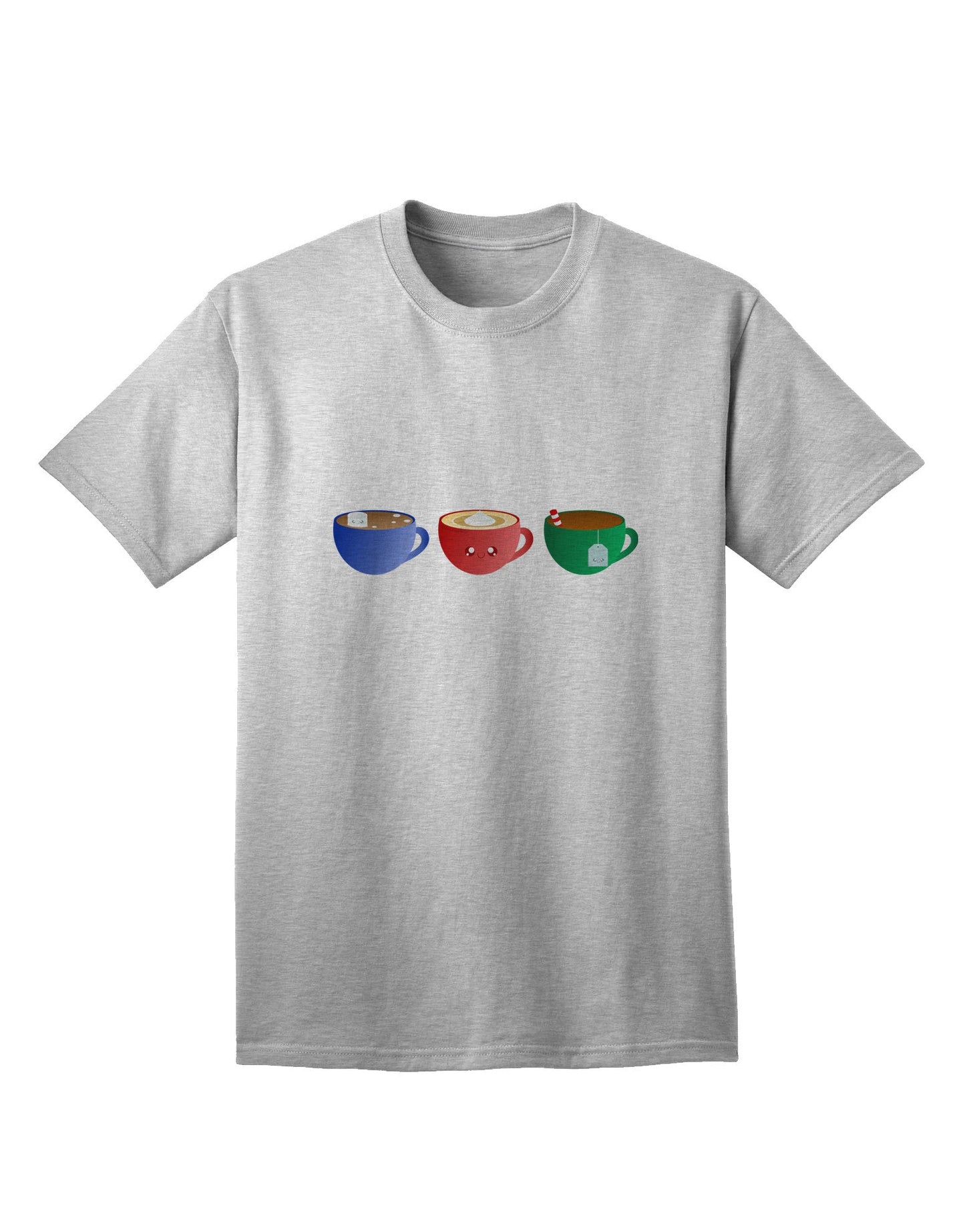 Charming Festive Beverage Ensemble - Adult Christmas T-Shirt Collection-Mens T-shirts-TooLoud-AshGray-Small-Davson Sales