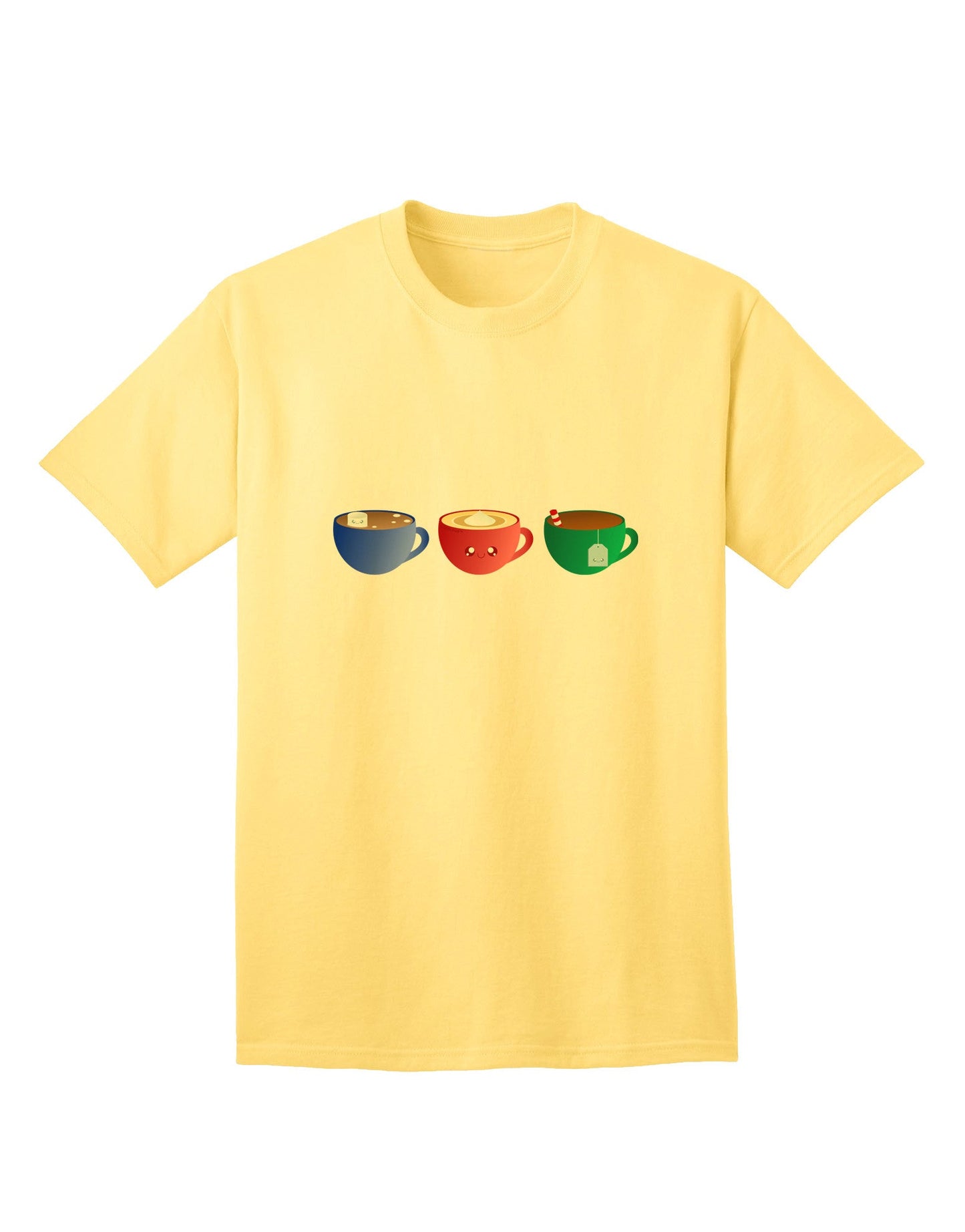 Charming Festive Beverage Ensemble - Adult Christmas T-Shirt Collection-Mens T-shirts-TooLoud-Yellow-Small-Davson Sales
