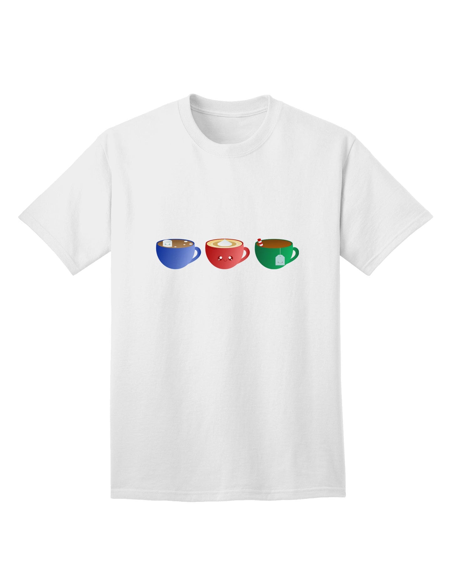 Charming Festive Beverage Ensemble - Adult Christmas T-Shirt Collection-Mens T-shirts-TooLoud-White-Small-Davson Sales