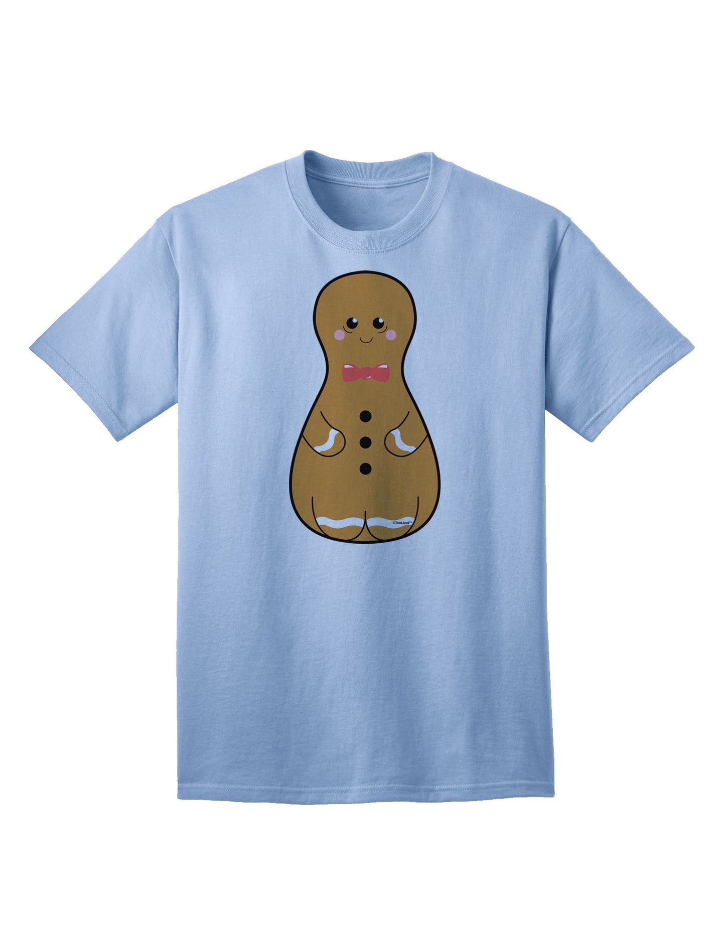 Charming Gingerbread Matryoshka Nesting Doll - Premium Christmas Adult T-Shirt for Festive Season-Mens T-shirts-TooLoud-Light-Blue-Small-Davson Sales