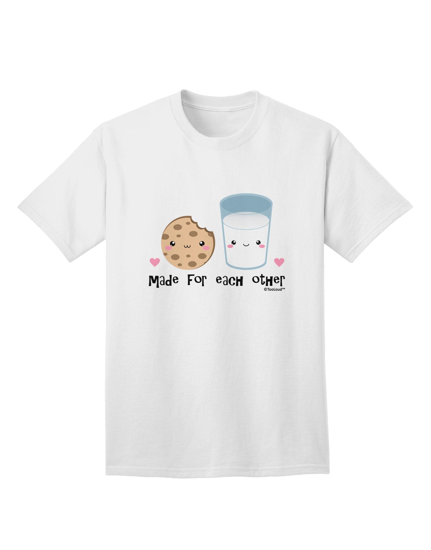 Charming Milk and Cookie - Perfectly Paired Adult T-Shirt by TooLoud-Mens T-shirts-TooLoud-White-Small-Davson Sales