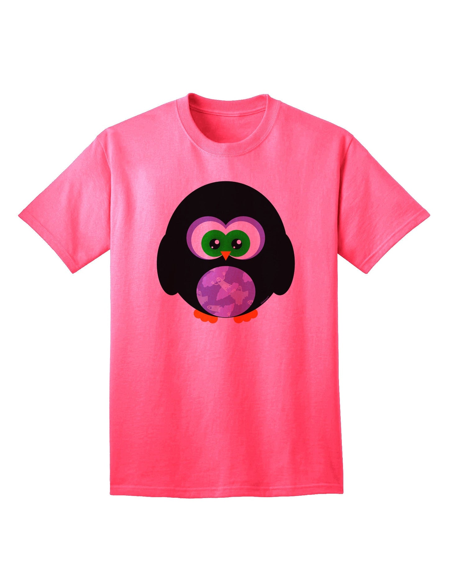 Charming Owl-Themed Adult T-Shirt for Halloween Celebrations-Mens T-shirts-TooLoud-Neon-Pink-Small-Davson Sales