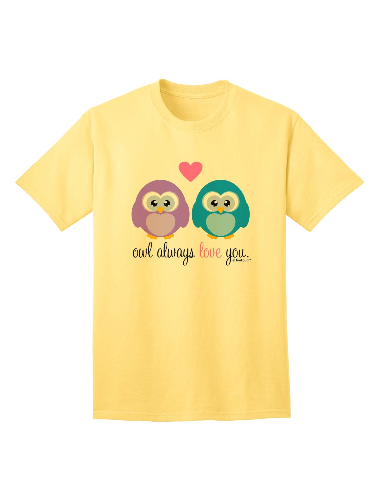 Charming Owl-themed Adult T-Shirt by TooLoud-Mens T-shirts-TooLoud-Yellow-Small-Davson Sales