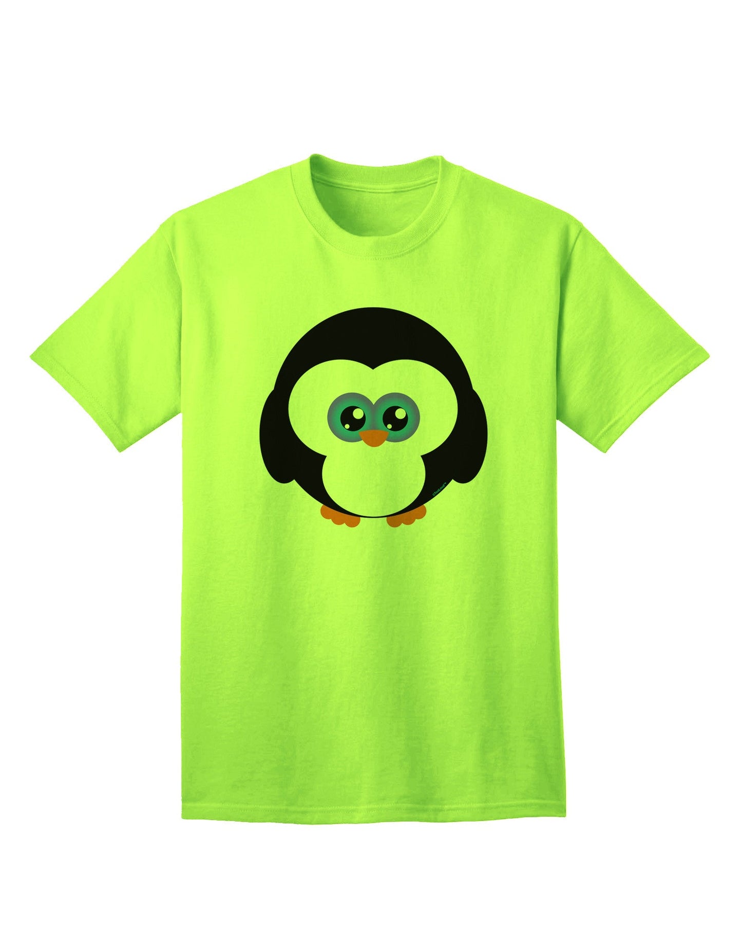 Charming Penguin-Themed Adult Christmas T-Shirt - Perfect for Festive Season Celebrations-Mens T-shirts-TooLoud-Neon-Green-Small-Davson Sales