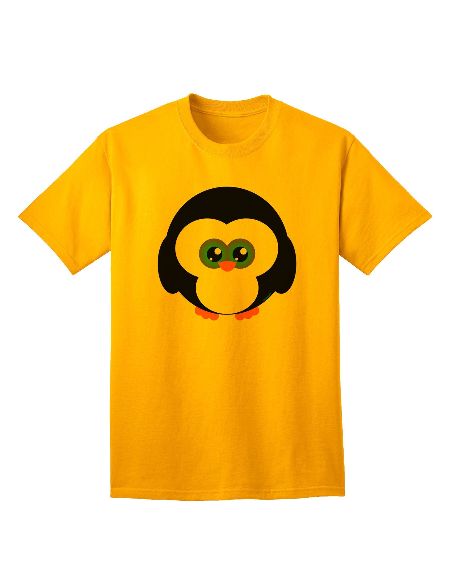 Charming Penguin-Themed Adult Christmas T-Shirt - Perfect for Festive Season Celebrations-Mens T-shirts-TooLoud-Gold-Small-Davson Sales