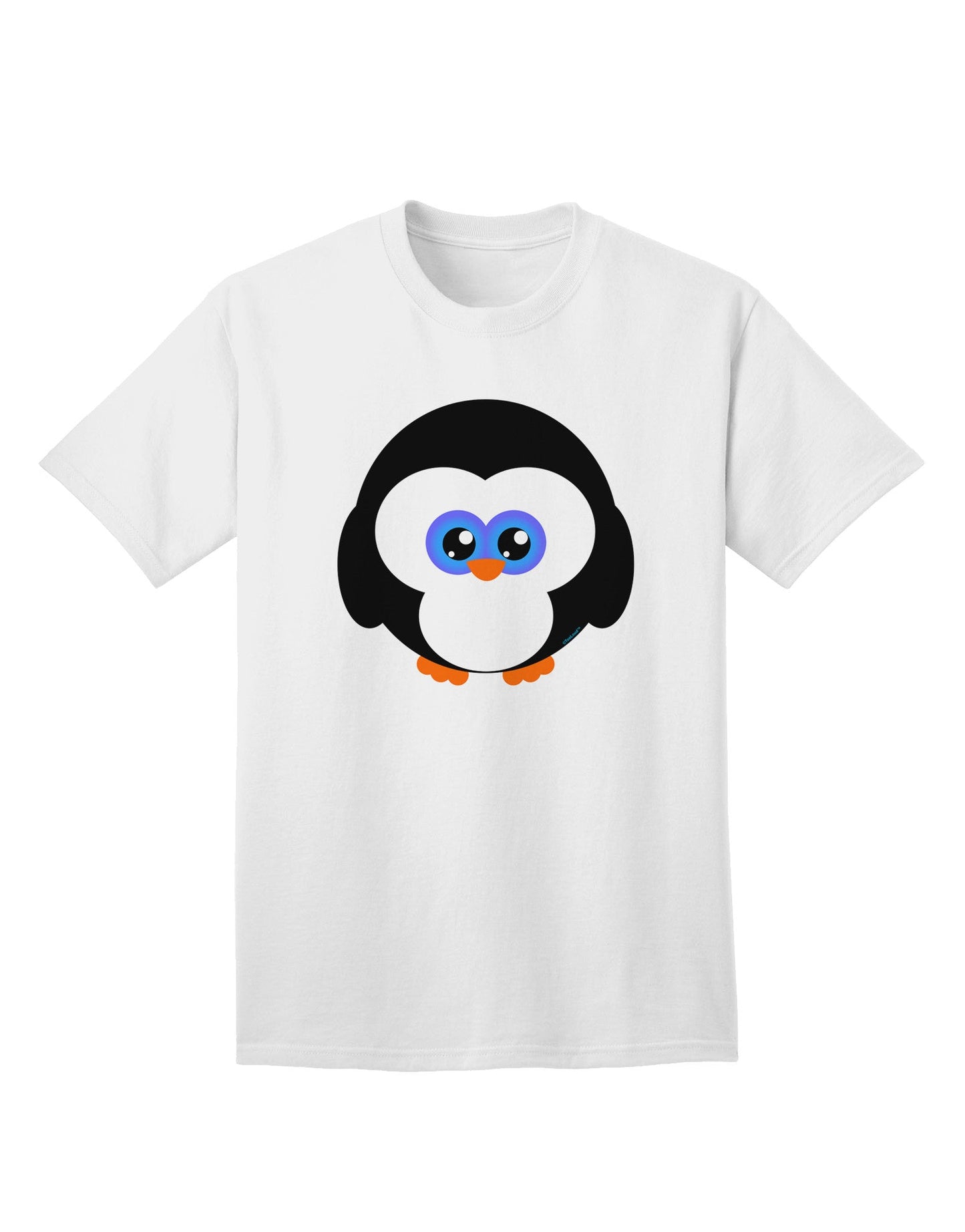 Charming Penguin-Themed Adult Christmas T-Shirt - Perfect for Festive Season Celebrations-Mens T-shirts-TooLoud-White-Small-Davson Sales