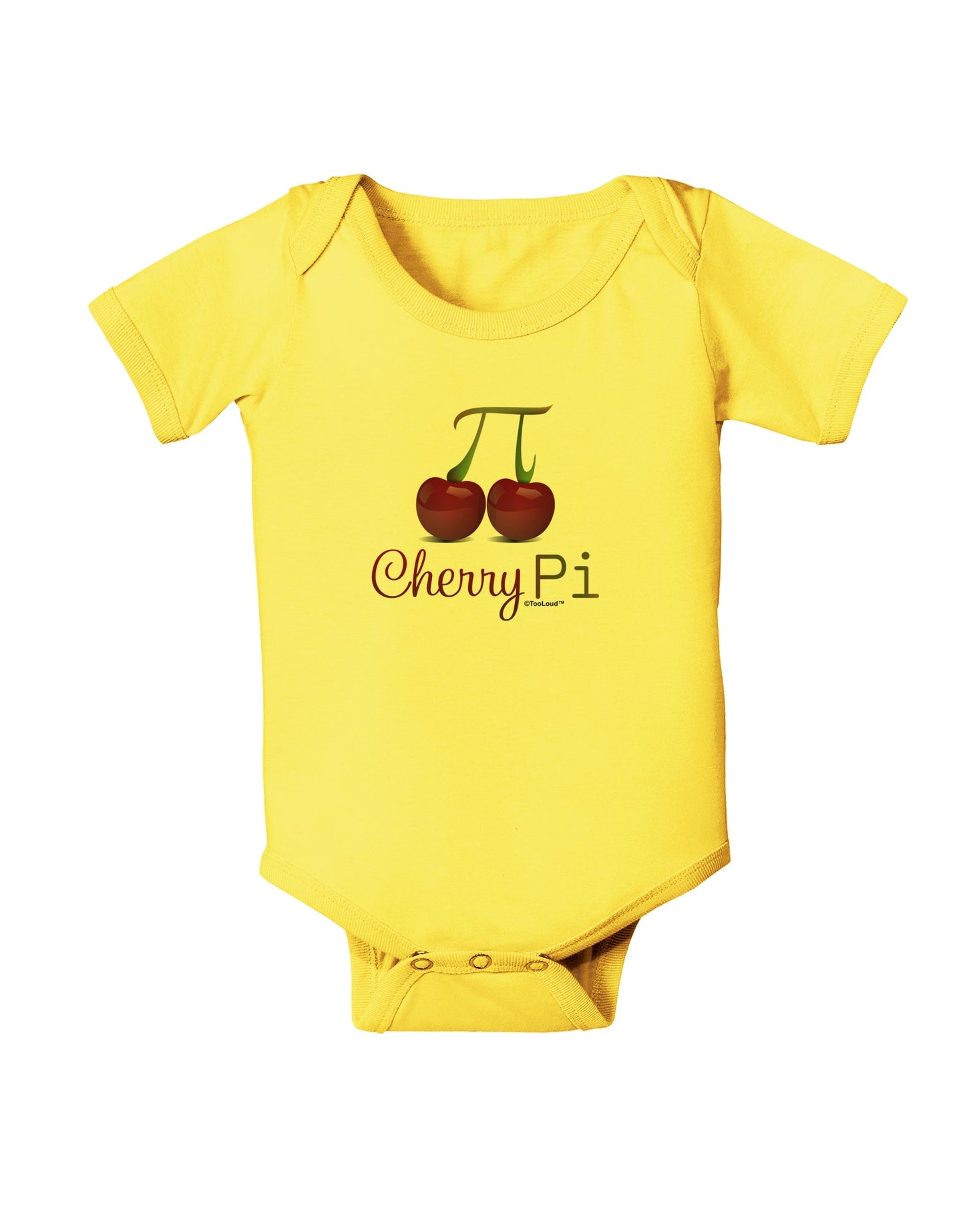 Cherry Pi Baby Romper Bodysuit-Baby Romper-TooLoud-Yellow-06-Months-Davson Sales