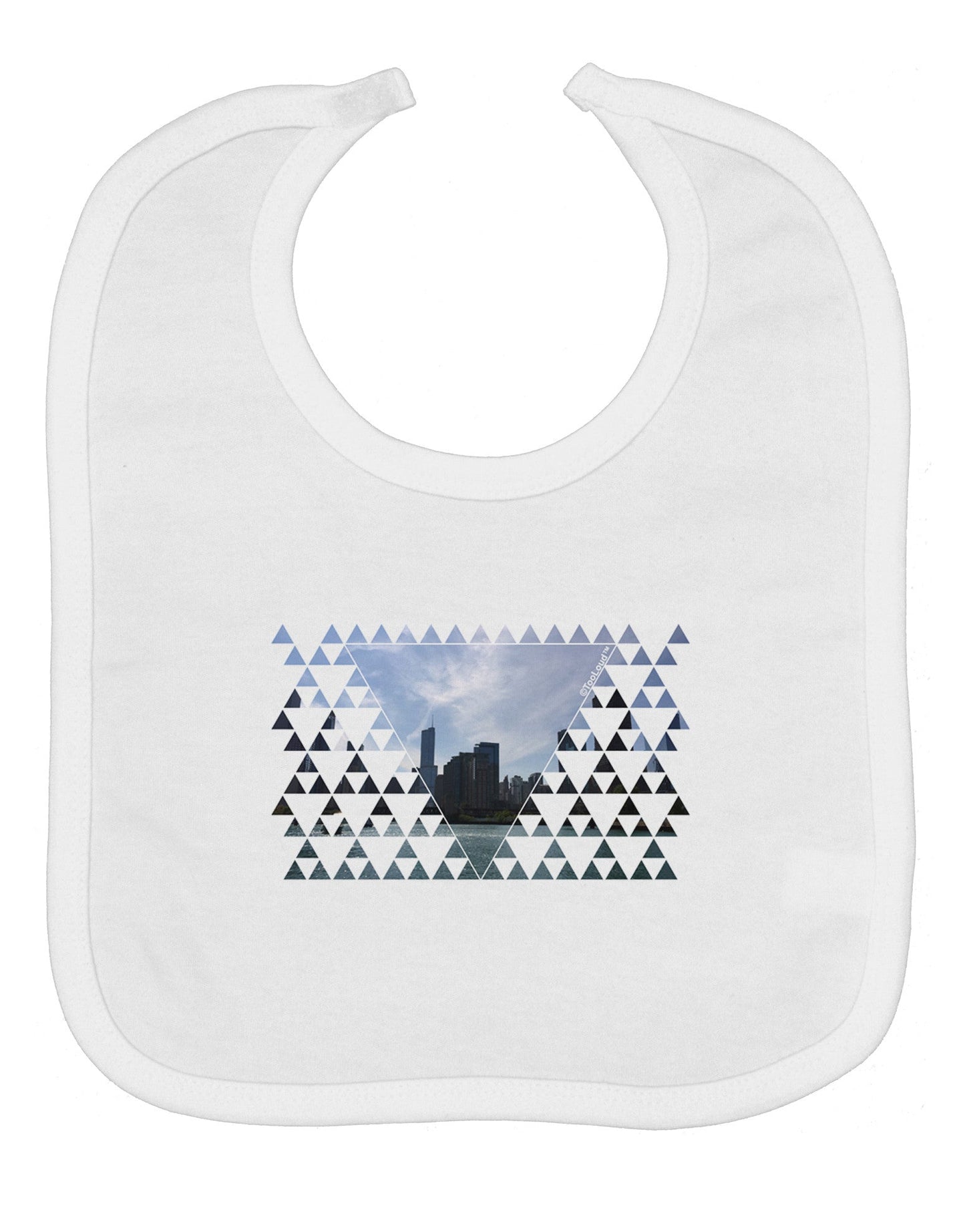 Chicago Triangles Baby Bib