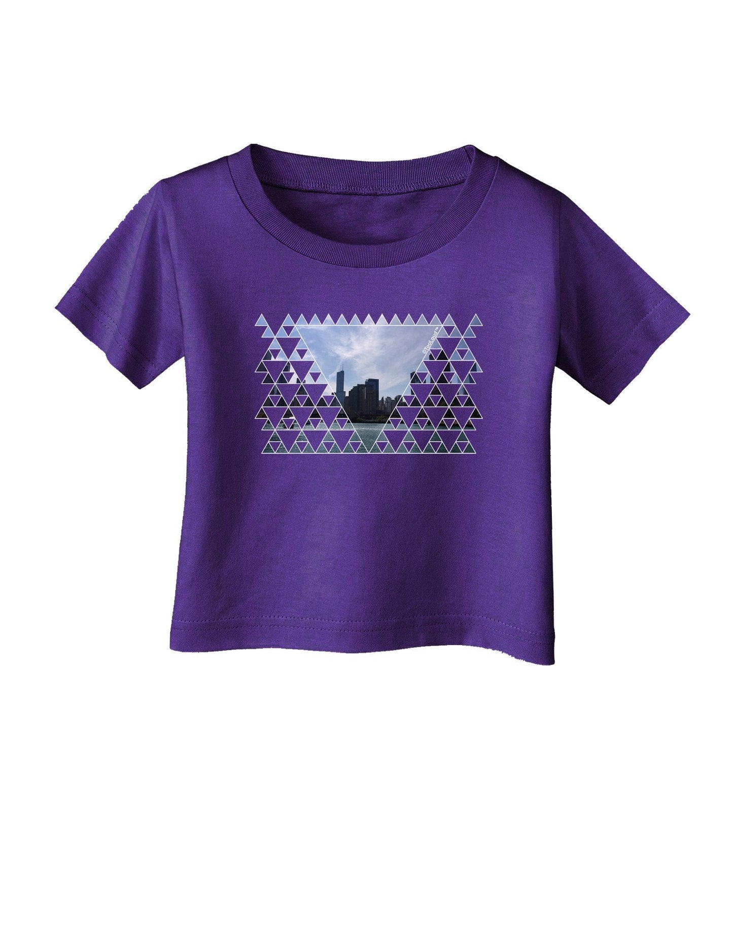 Chicago Triangles Infant T-Shirt Dark-Infant T-Shirt-TooLoud-Purple-18-Months-Davson Sales