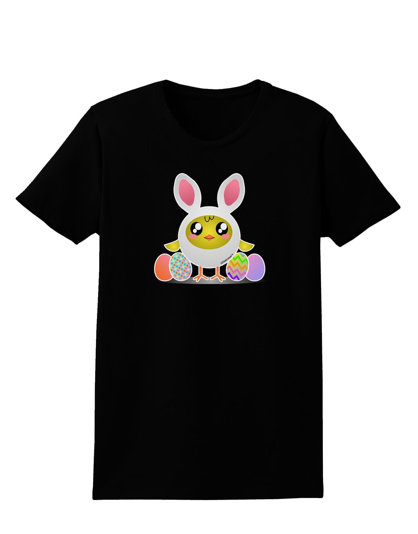 Chick In Bunny Costume Womens Dark T-Shirt-TooLoud-Black-X-Small-Davson Sales