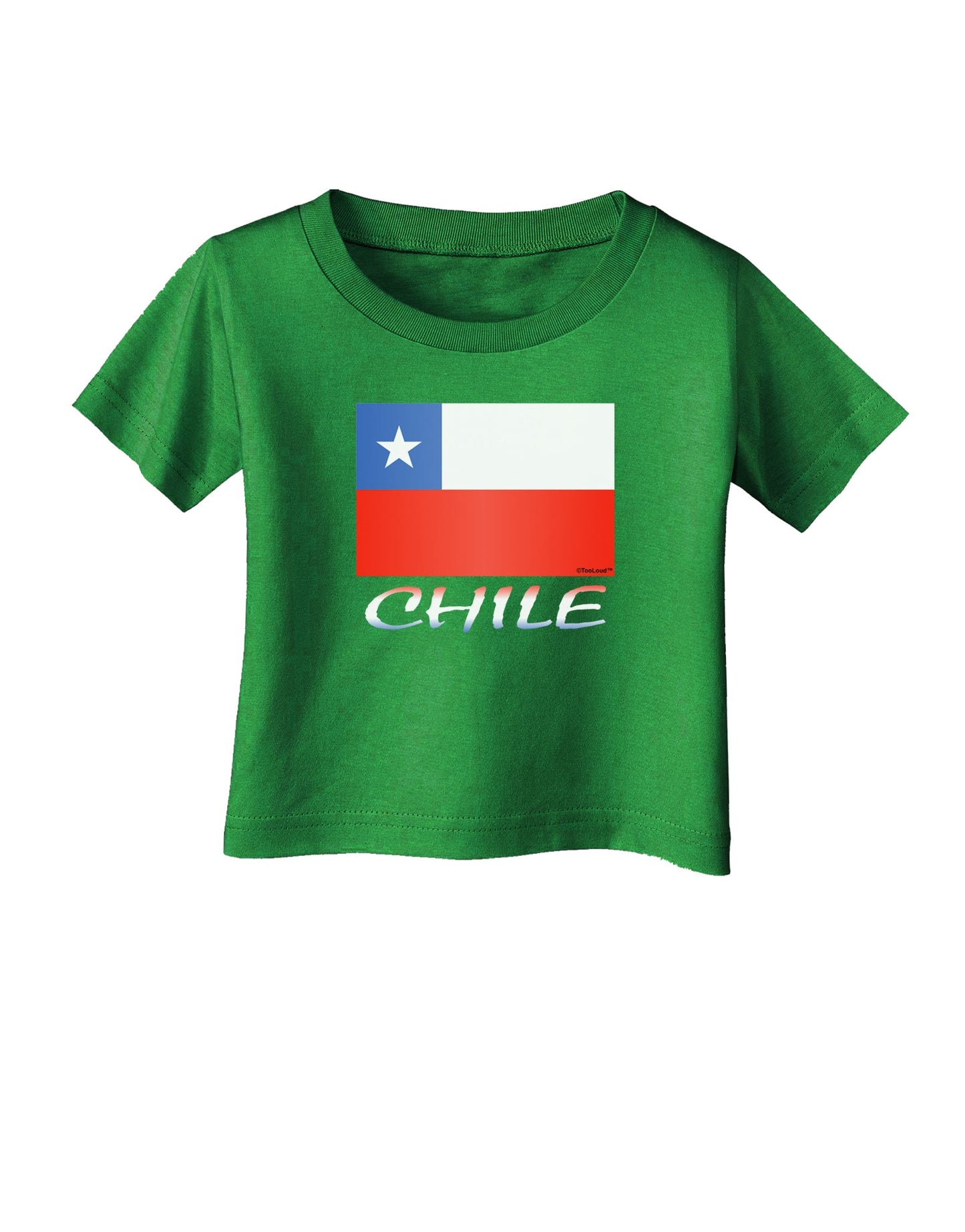 Chile Flag Infant T-Shirt Dark-Infant T-Shirt-TooLoud-Clover-Green-06-Months-Davson Sales