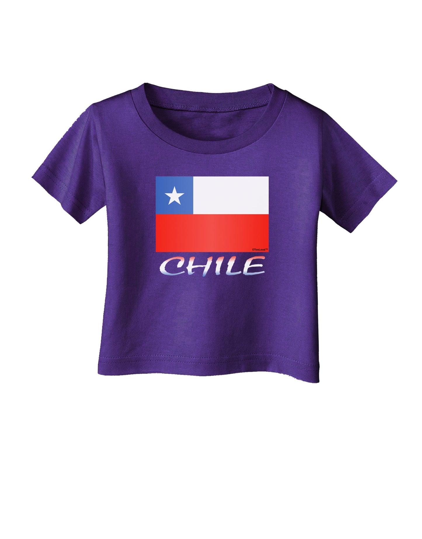 Chile Flag Infant T-Shirt Dark-Infant T-Shirt-TooLoud-Purple-06-Months-Davson Sales
