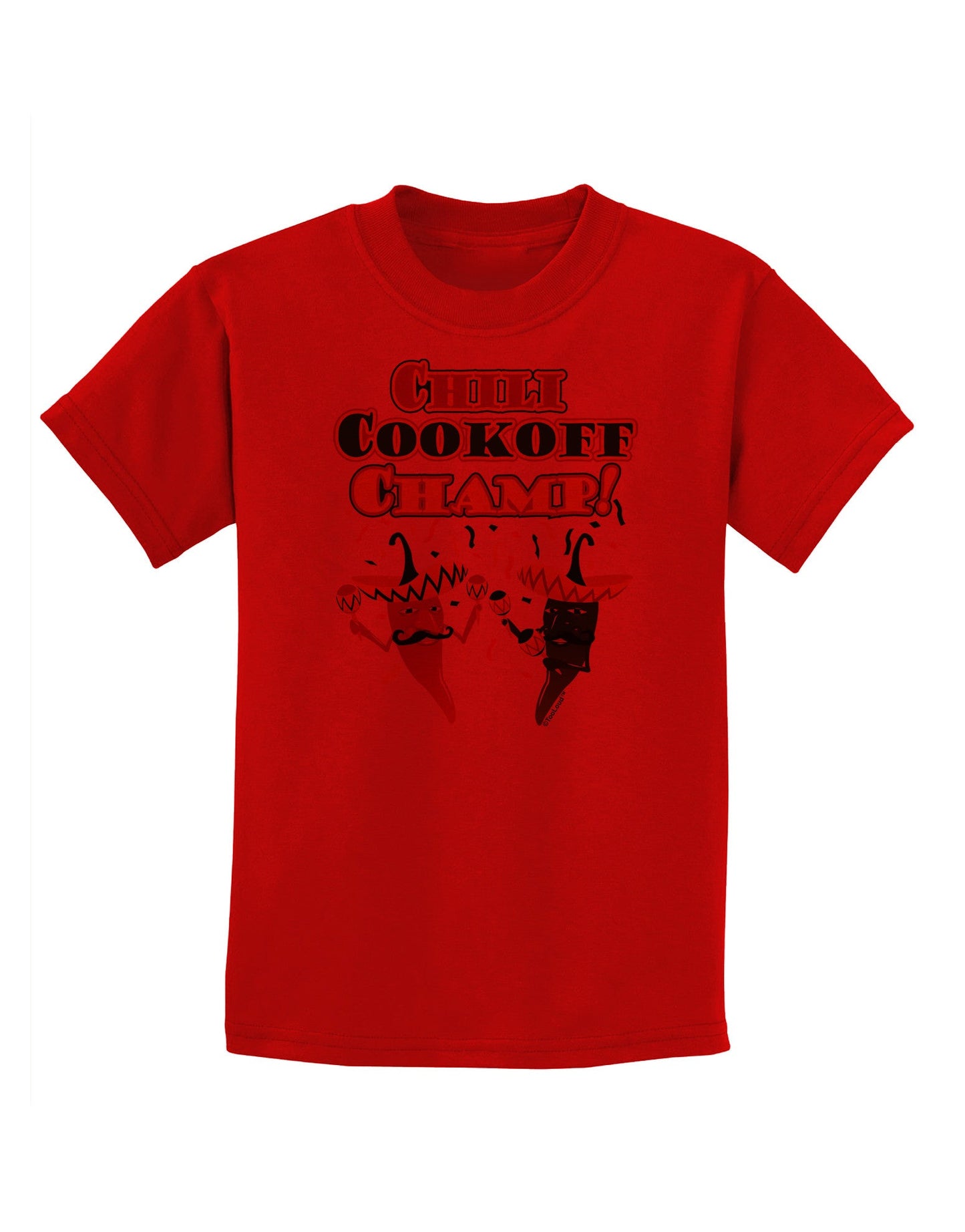 Chili Cookoff Champ! Chile Peppers Childrens T-Shirt-Childrens T-Shirt-TooLoud-Red-X-Small-Davson Sales