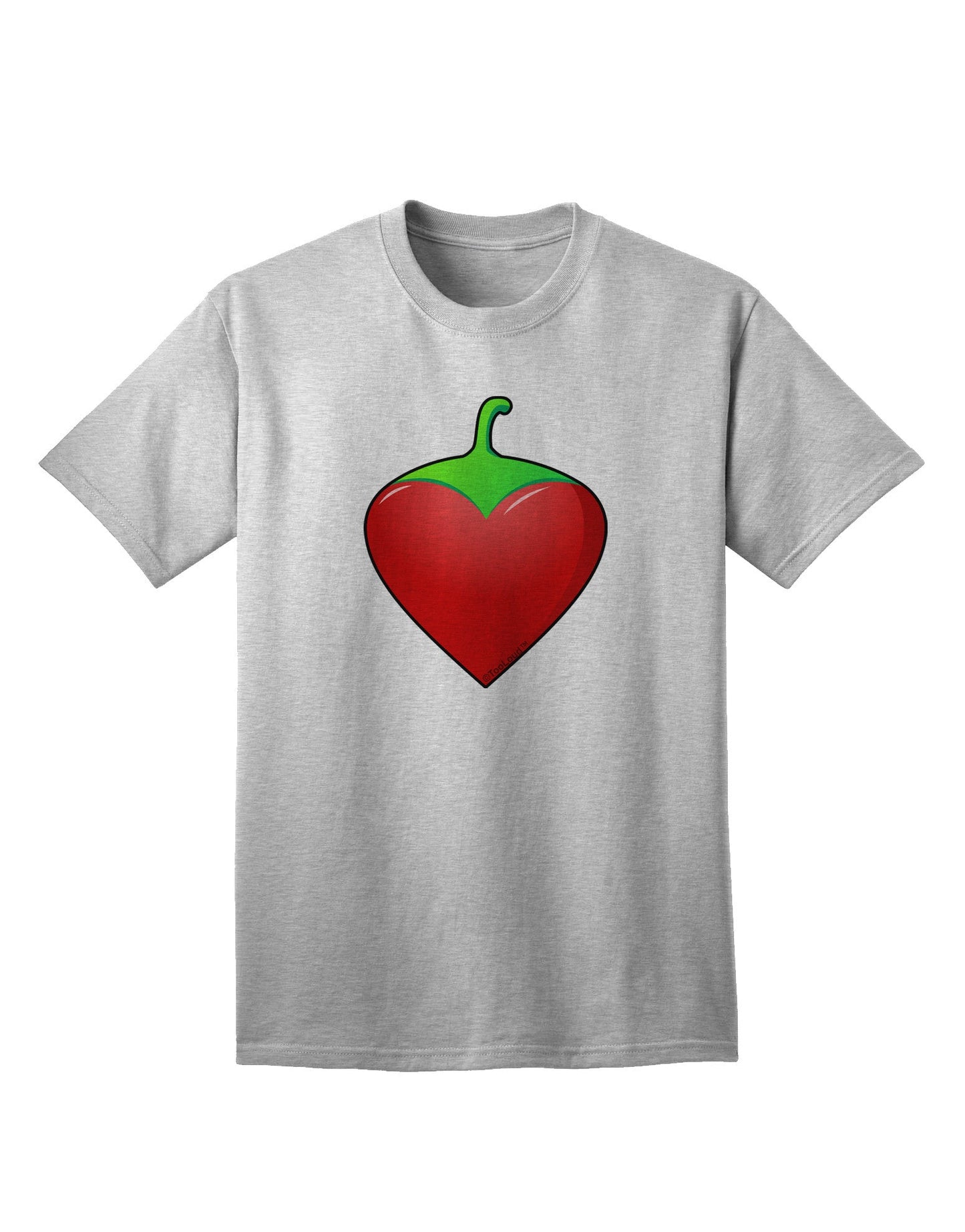 Chili Pepper Heart Adult T-Shirt-Mens T-Shirt-TooLoud-AshGray-Small-Davson Sales