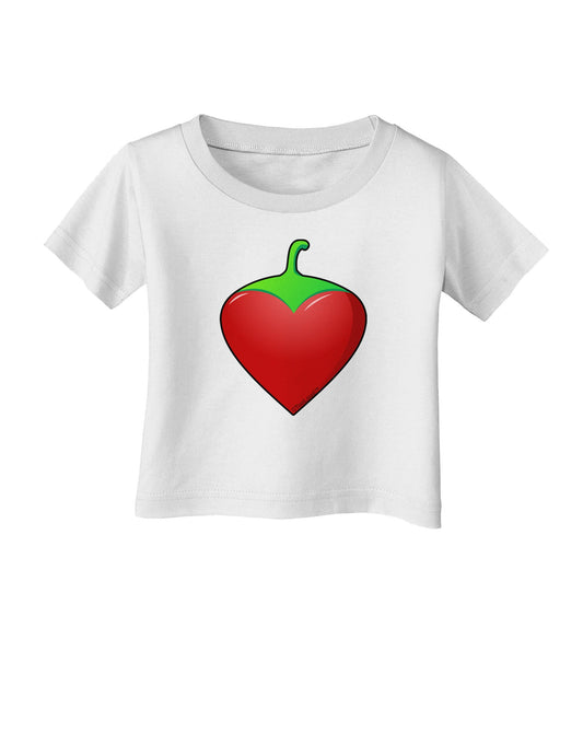 Chili Pepper Heart Infant T-Shirt-Infant T-Shirt-TooLoud-White-06-Months-Davson Sales