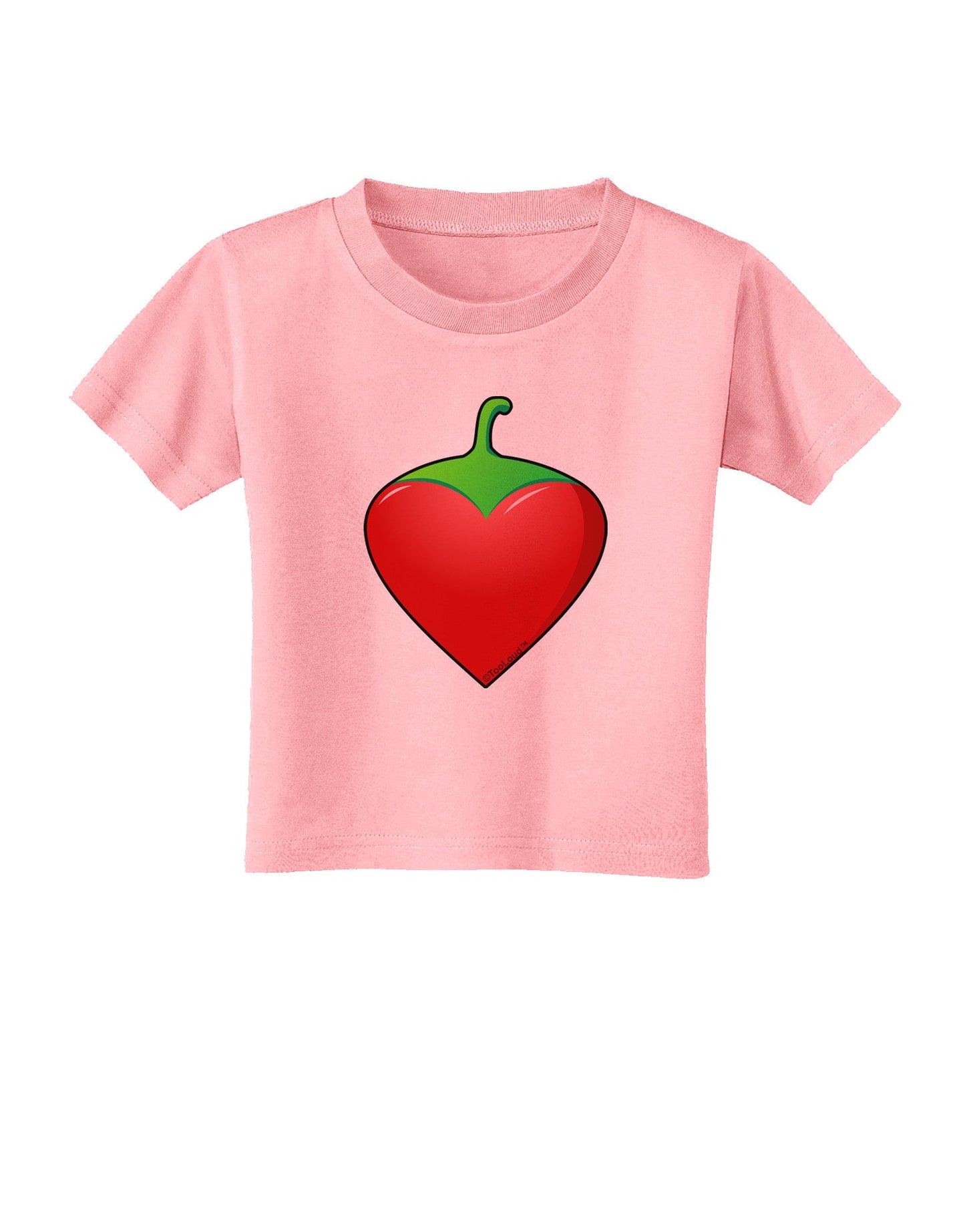 Chili Pepper Heart Toddler T-Shirt-Toddler T-Shirt-TooLoud-Candy-Pink-2T-Davson Sales