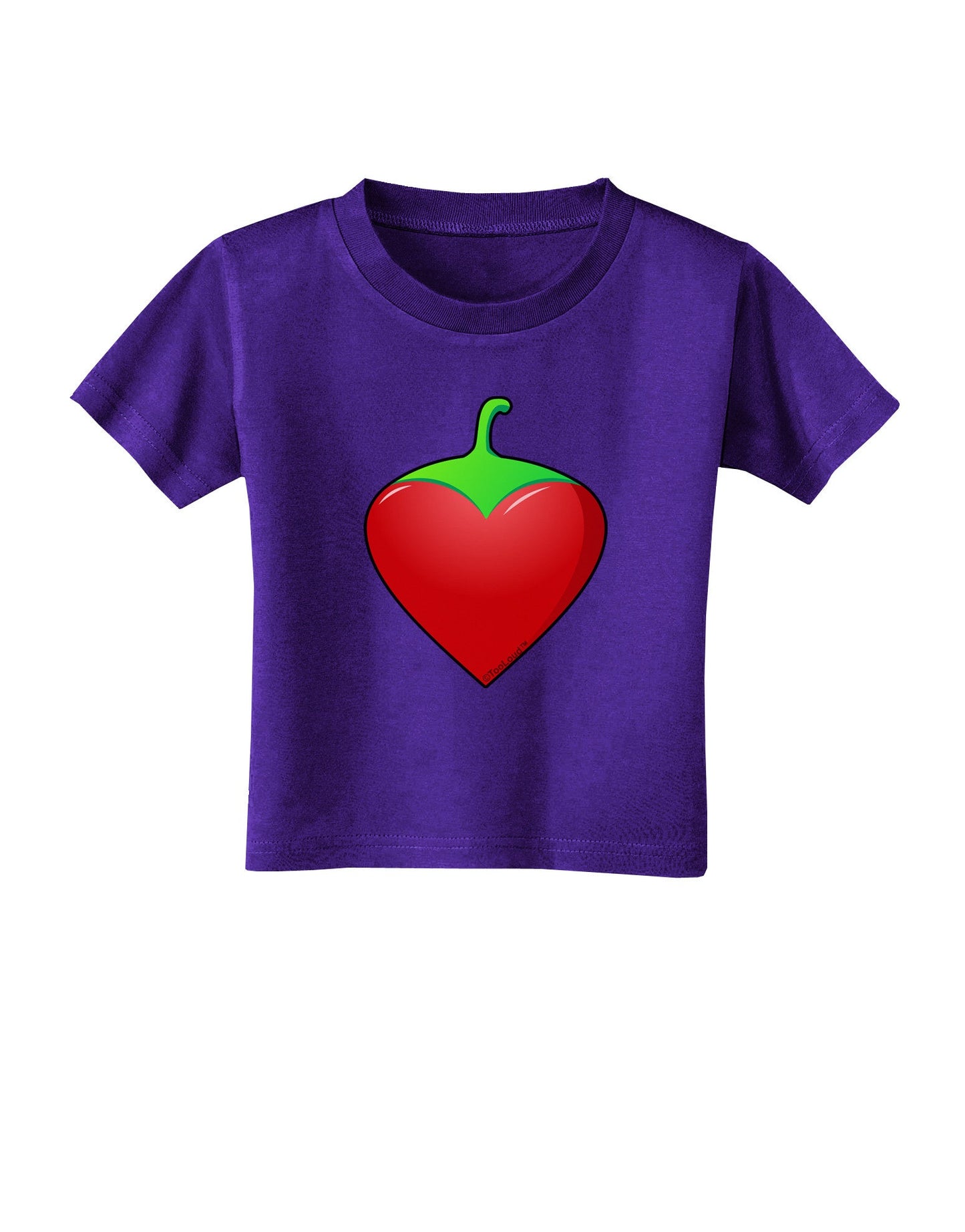 Chili Pepper Heart Toddler T-Shirt Dark-Toddler T-Shirt-TooLoud-Purple-2T-Davson Sales