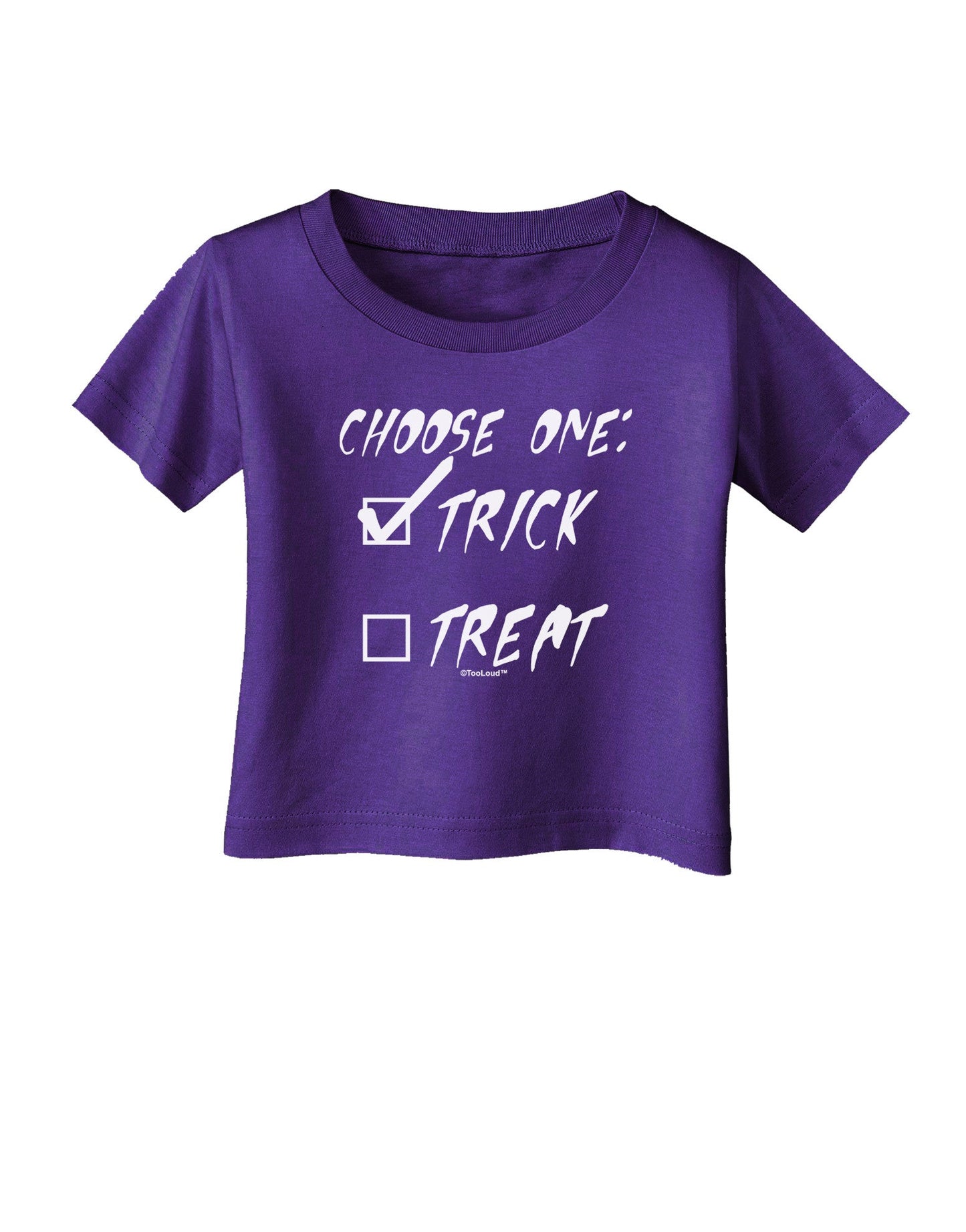 Choose One - Trick Infant T-Shirt Dark-Infant T-Shirt-TooLoud-Purple-06-Months-Davson Sales