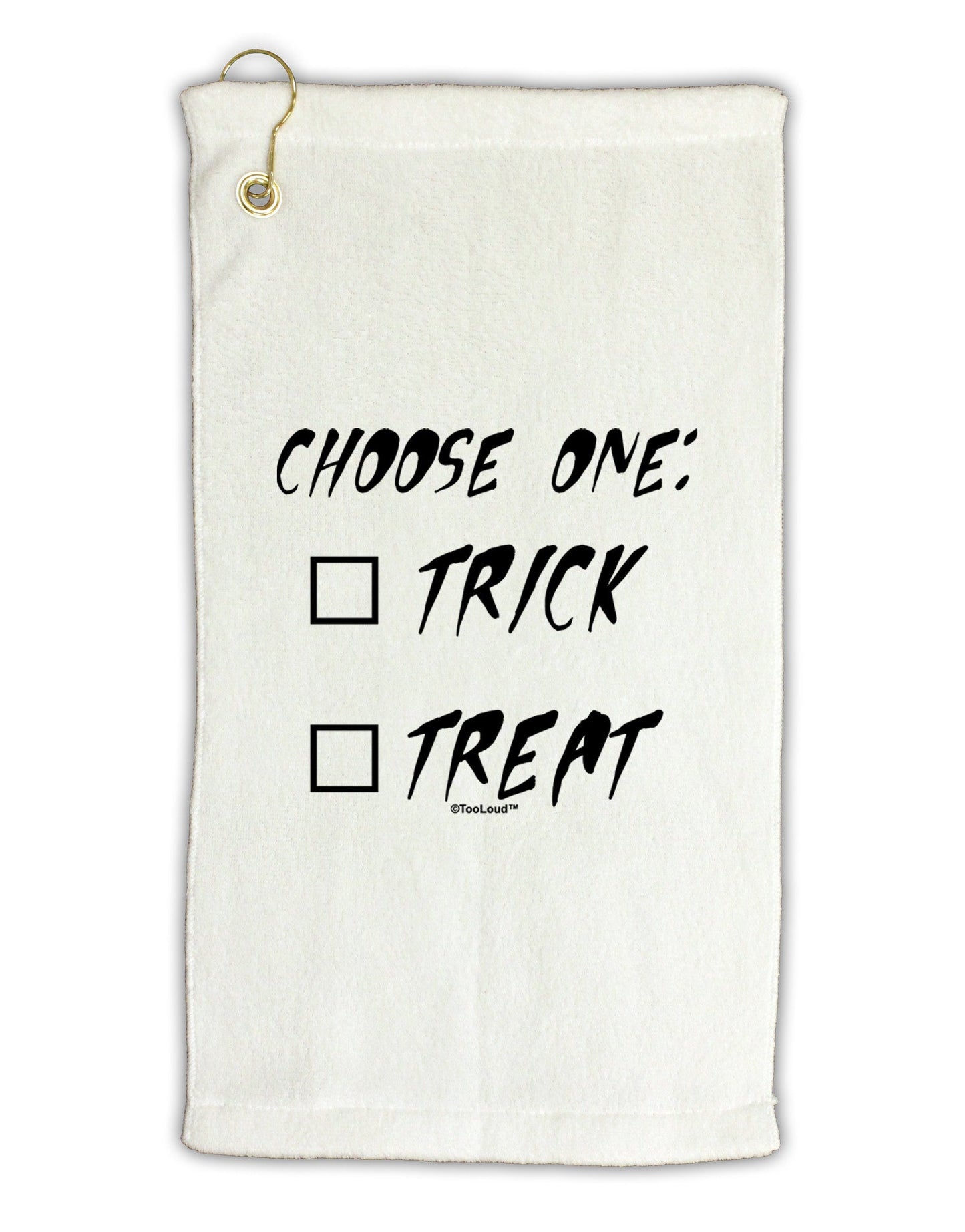 Choose One Unchecked Micro Terry Gromet Golf Towel 11"x19-Golf Towel-TooLoud-White-Davson Sales