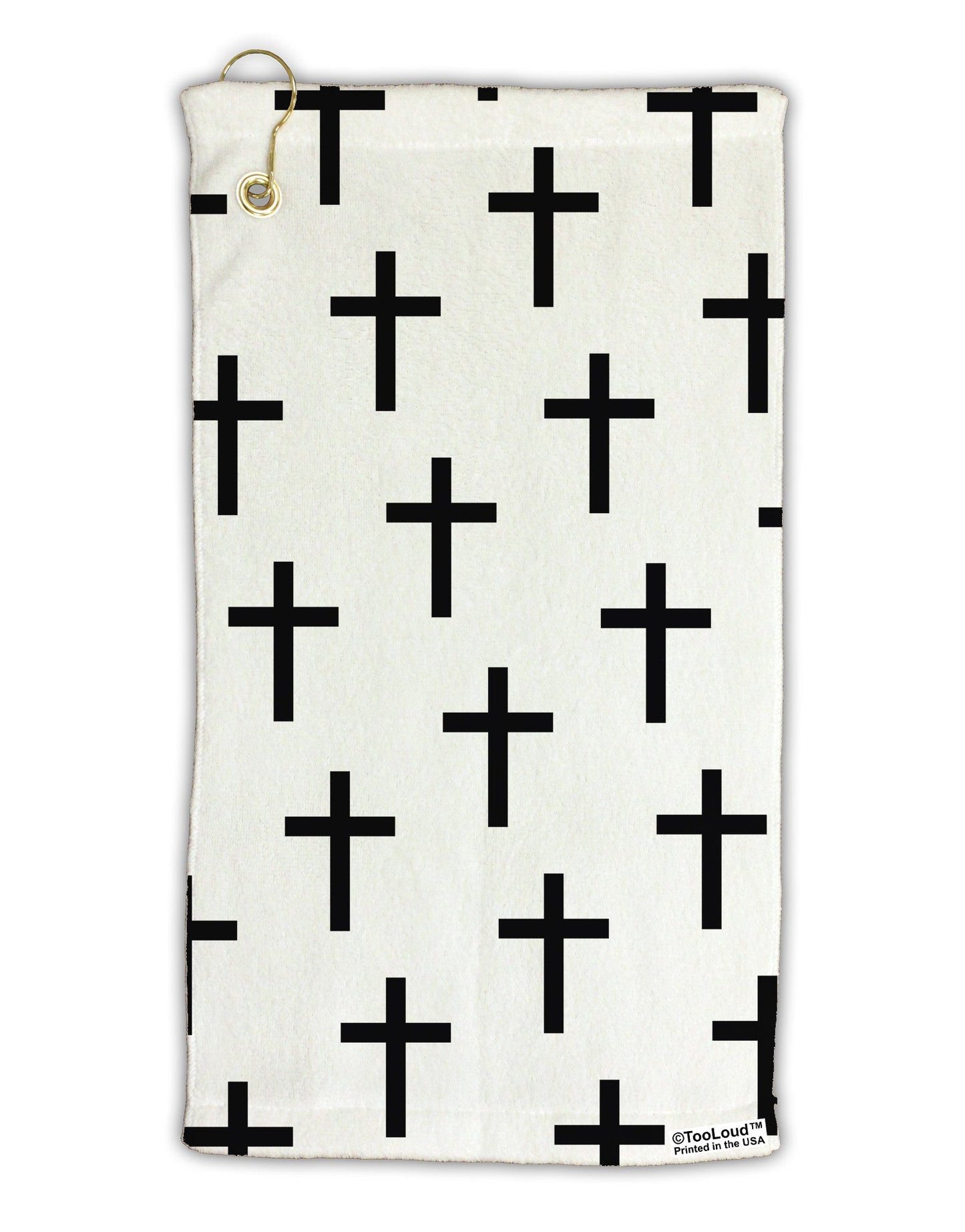 Christian Crosses Micro Terry Gromet Golf Towel 15 x 22 Inch All Over Print-Golf Towel-TooLoud-White-Davson Sales