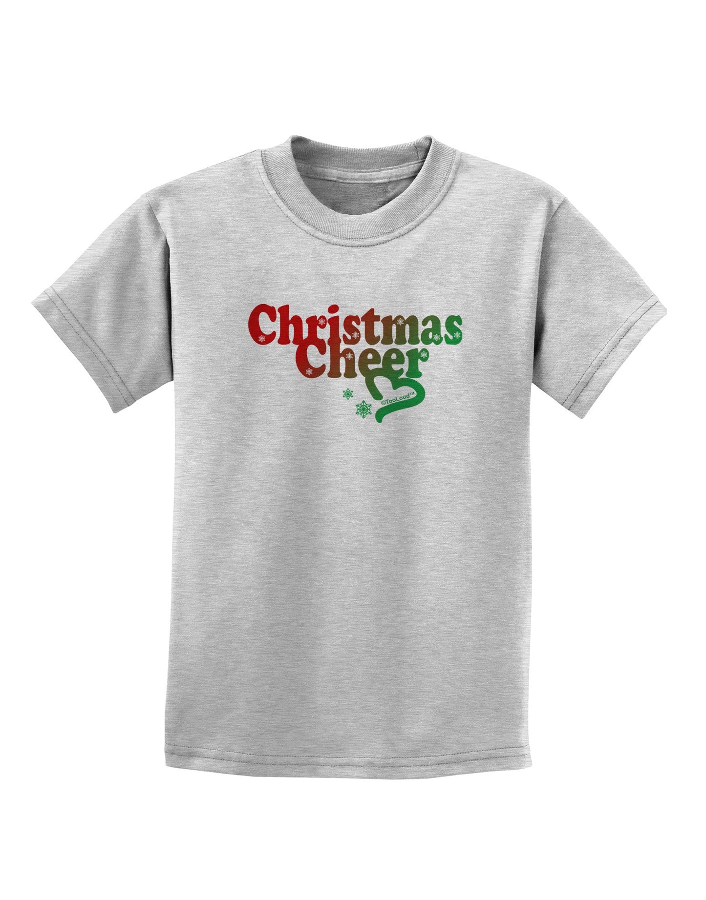 Christmas Cheer Color Childrens T-Shirt-Childrens T-Shirt-TooLoud-AshGray-X-Small-Davson Sales