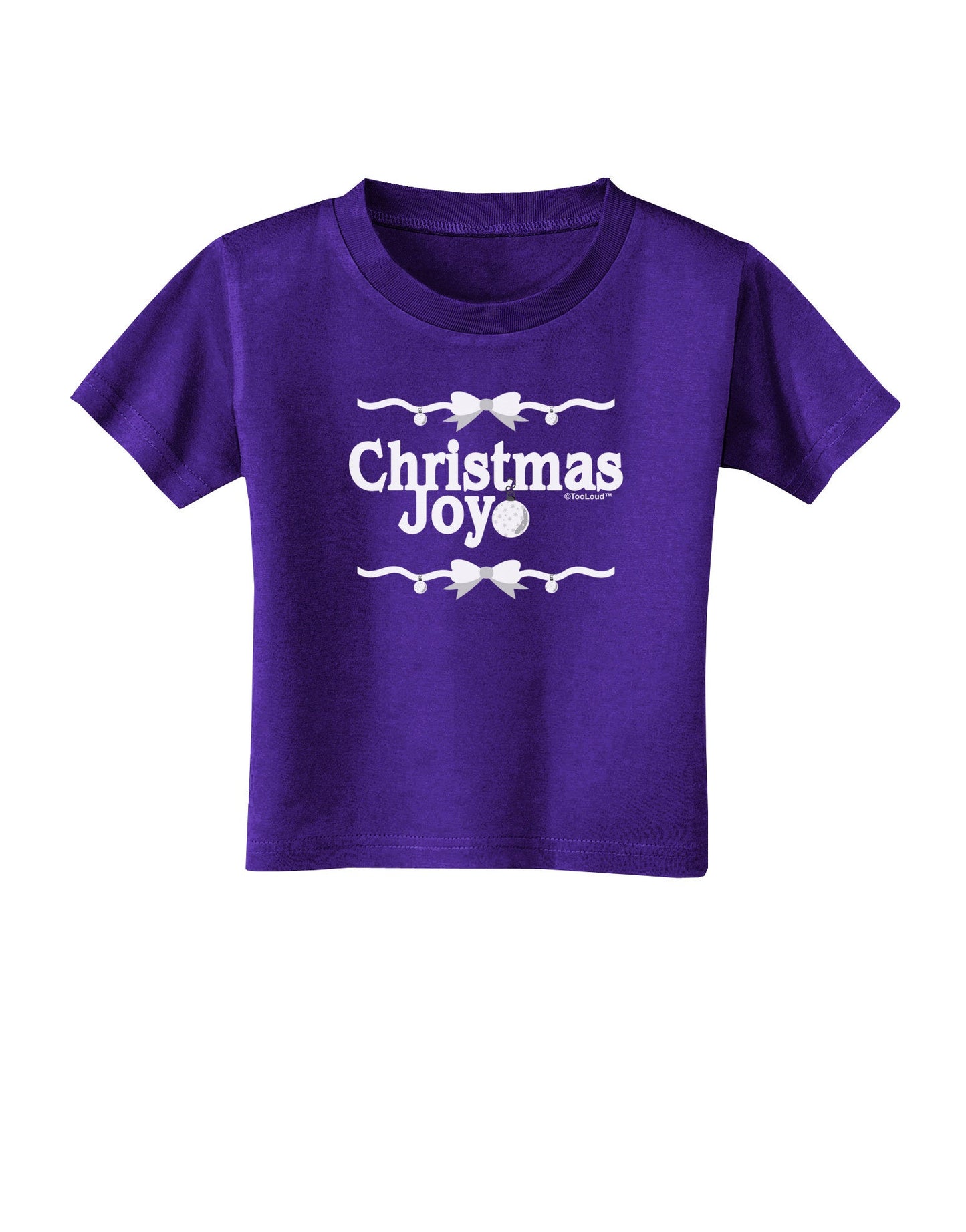 Christmas Joy BnW Toddler T-Shirt Dark-Toddler T-Shirt-TooLoud-Purple-2T-Davson Sales