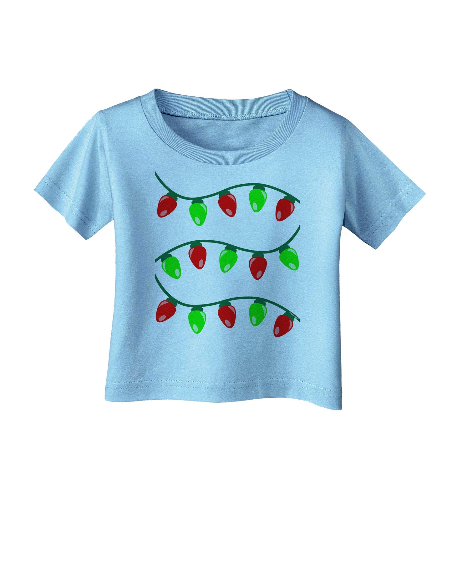 Christmas Lights Red and Green Infant T-Shirt-Infant T-Shirt-TooLoud-Aquatic-Blue-06-Months-Davson Sales