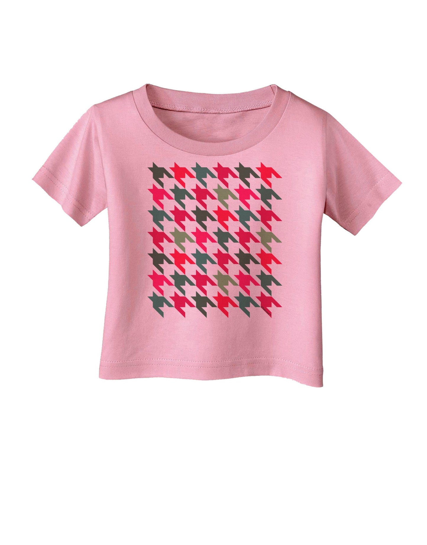 Christmas Red and Green Houndstooth Infant T-Shirt-Infant T-Shirt-TooLoud-Candy-Pink-06-Months-Davson Sales