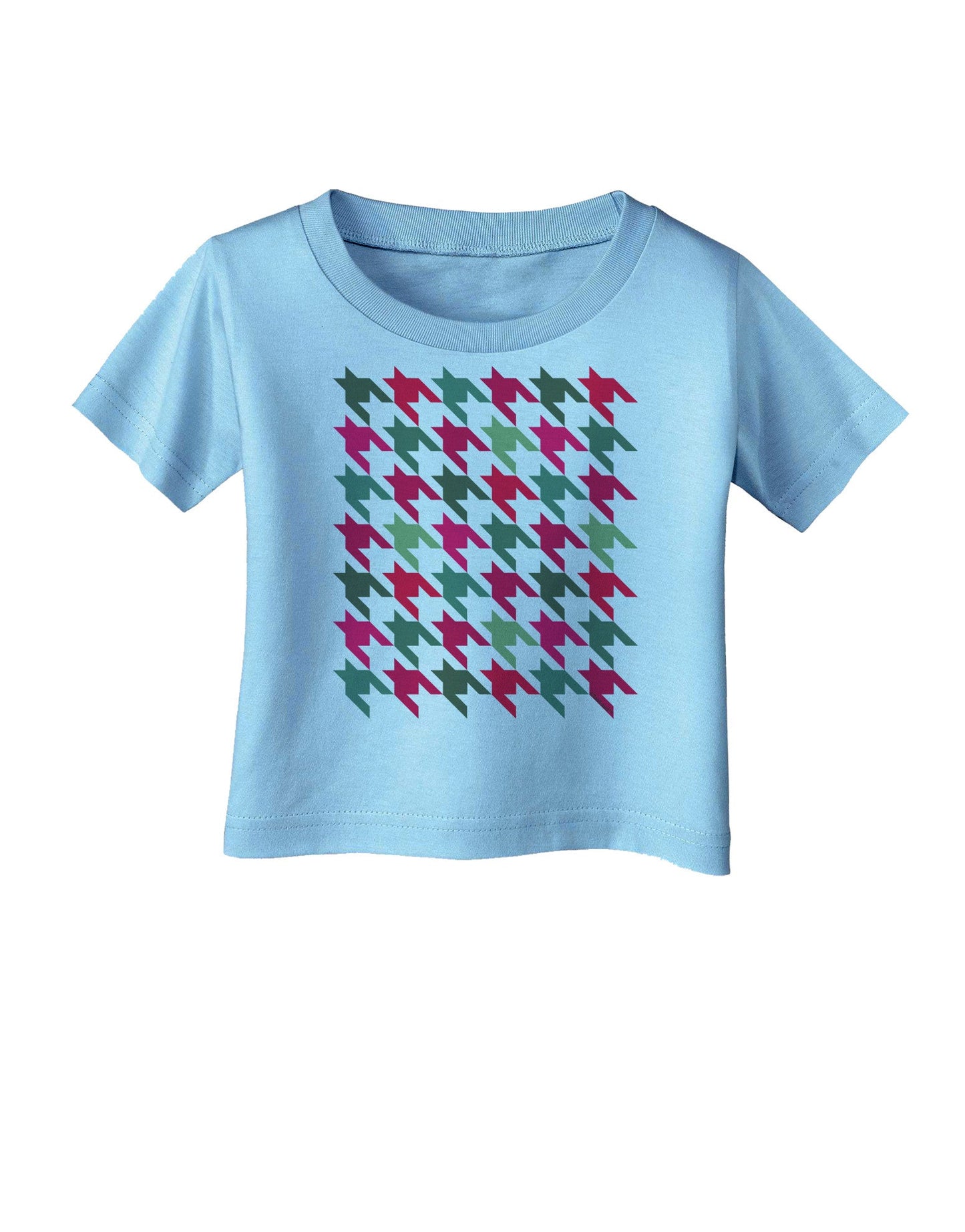 Christmas Red and Green Houndstooth Infant T-Shirt-Infant T-Shirt-TooLoud-Aquatic-Blue-06-Months-Davson Sales