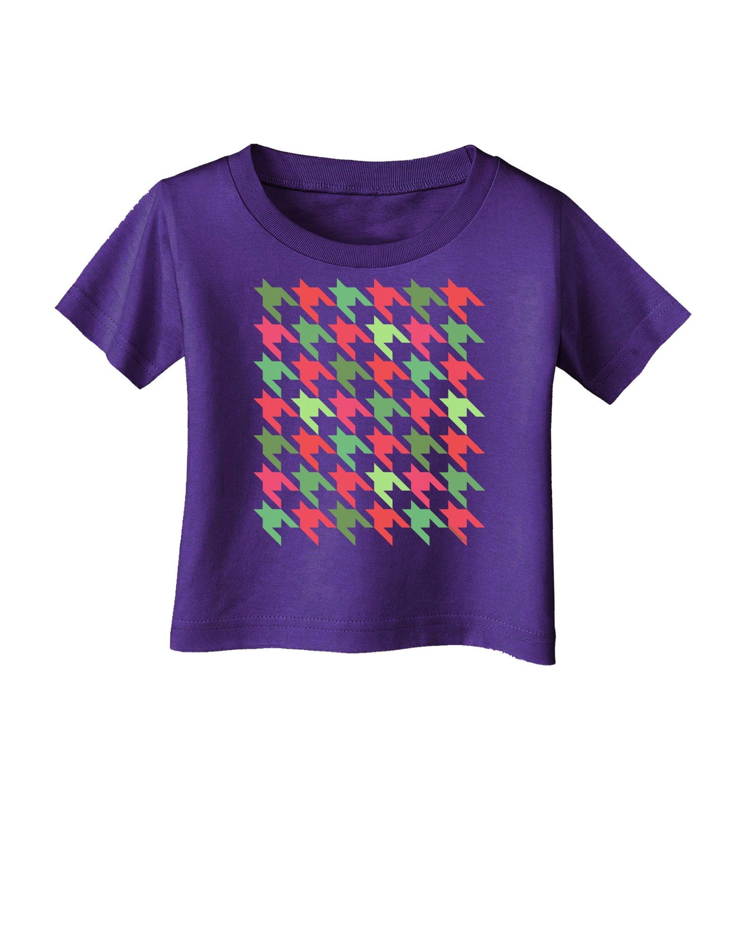 Christmas Red and Green Houndstooth Infant T-Shirt Dark-Infant T-Shirt-TooLoud-Purple-06-Months-Davson Sales