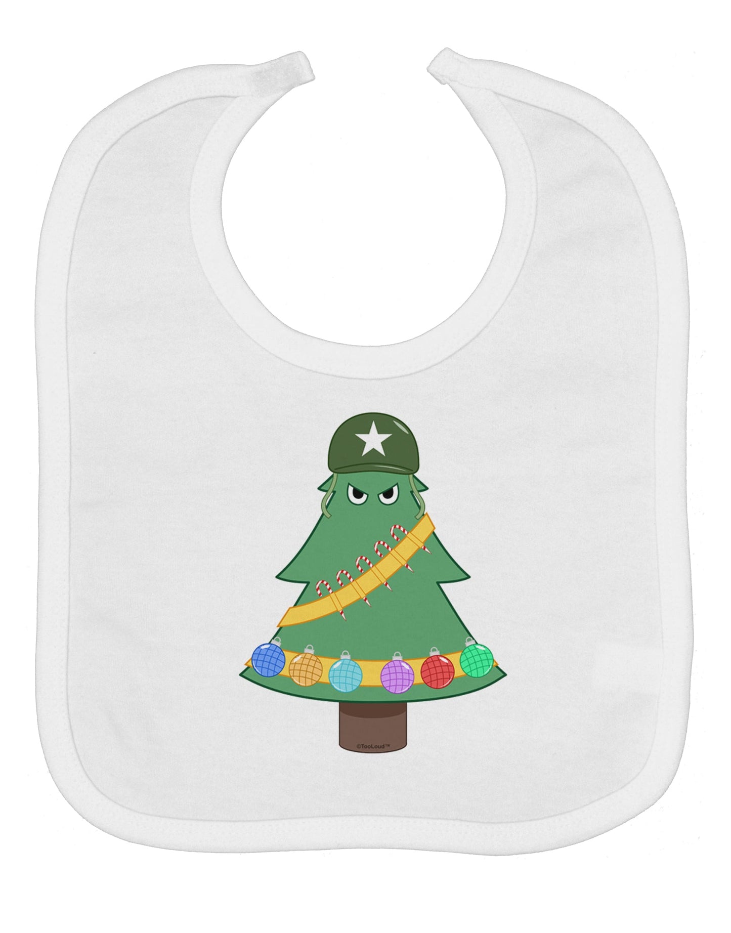 Christmas Tree Armed Design Baby Bib