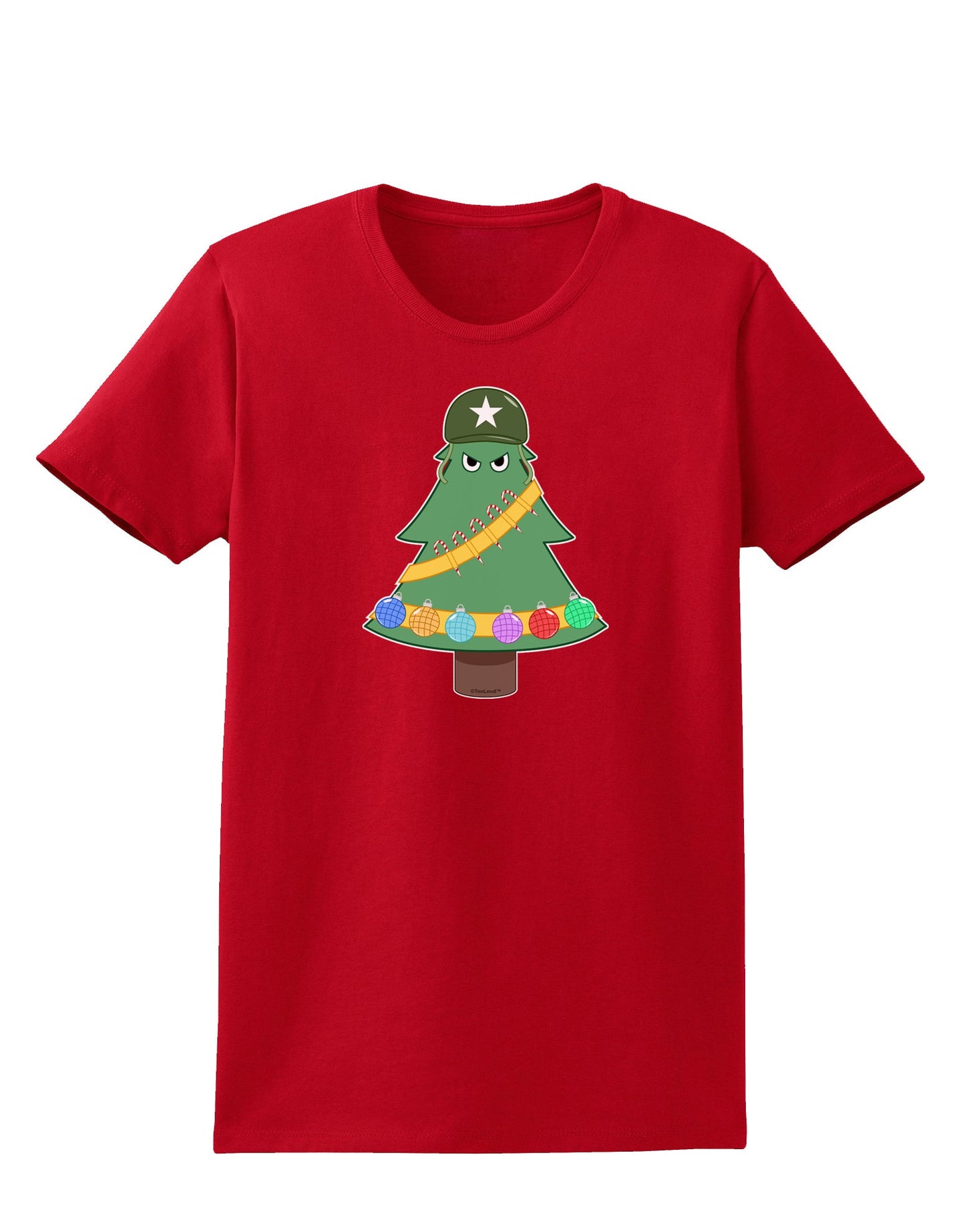 Christmas Tree Armed Design Womens Dark T-Shirt-Womens T-Shirt-TooLoud-Red-X-Small-Davson Sales