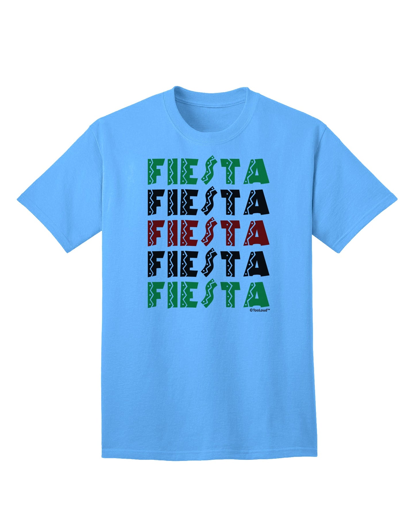 Cinco Fiestas Adult T-Shirt - A Vibrant Addition to Your Wardrobe, Crafted by TooLoud-Mens T-shirts-TooLoud-Aquatic-Blue-Small-Davson Sales