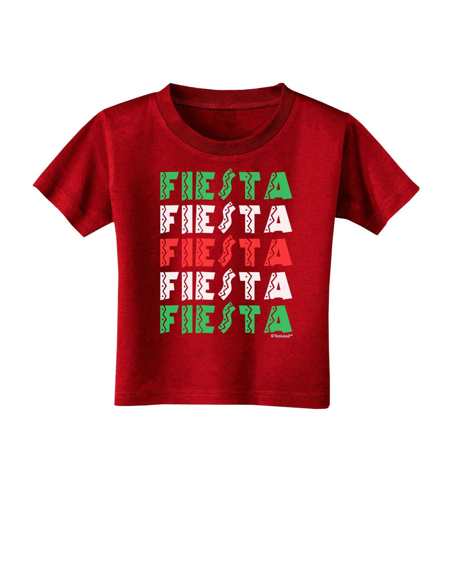 Cinco Fiestas Toddler T-Shirt Dark by TooLoud-Toddler T-Shirt-TooLoud-Red-2T-Davson Sales