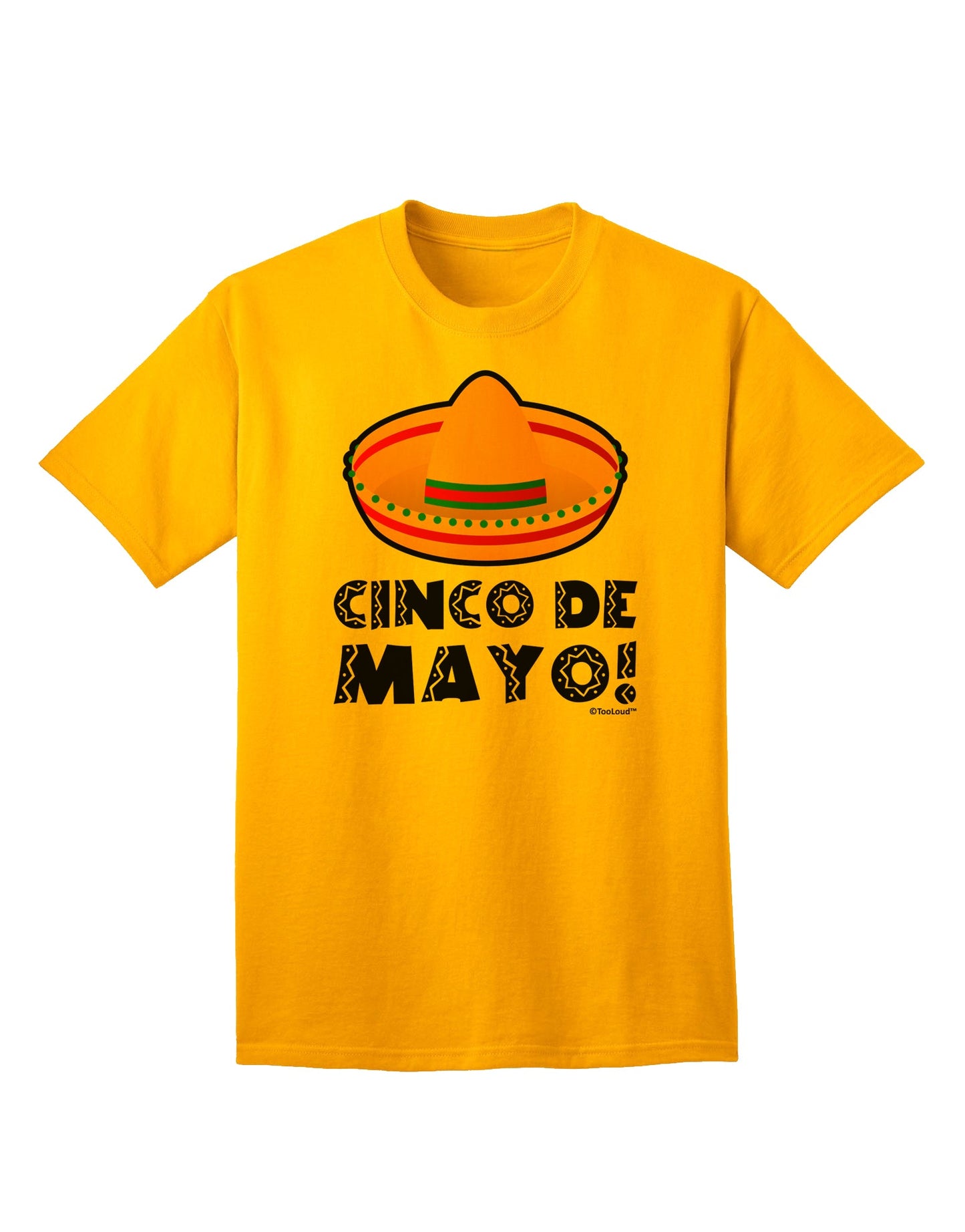 Cinco de Mayo Adult T-Shirt with Sombrero Design by TooLoud-Mens T-shirts-TooLoud-Gold-Small-Davson Sales