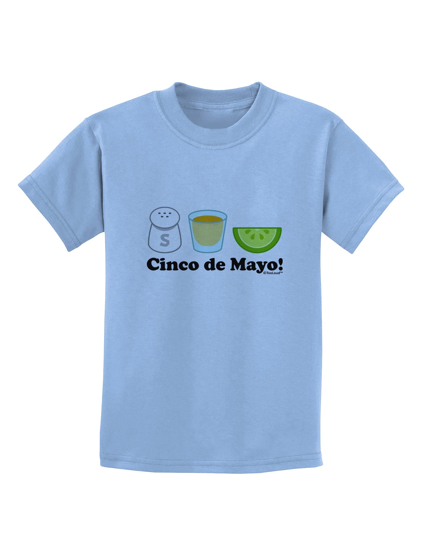 Cinco de Mayo Design - Salt Tequila Lime Childrens T-Shirt by TooLoud-Childrens T-Shirt-TooLoud-Light-Blue-X-Small-Davson Sales