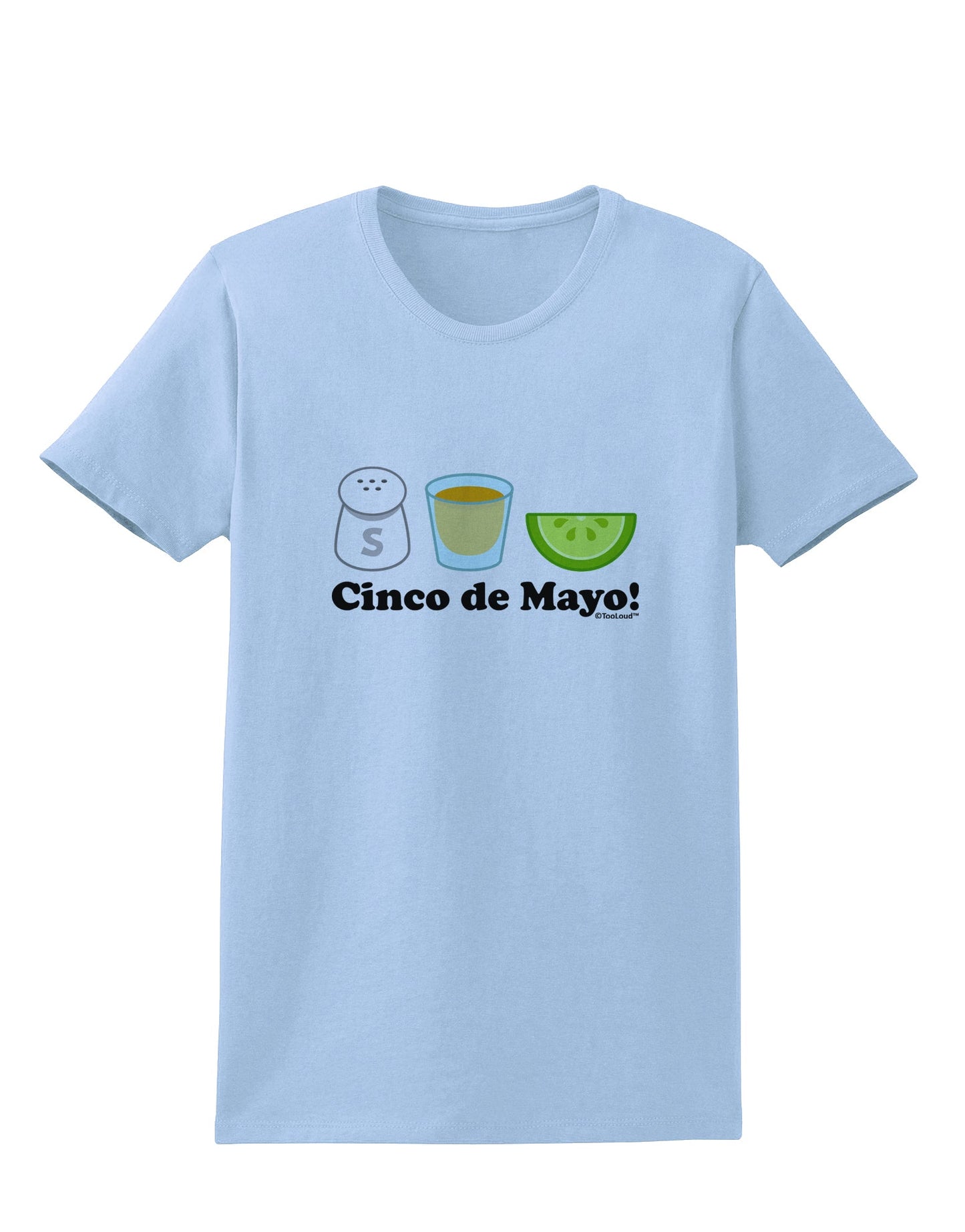 Cinco de Mayo Design - Salt Tequila Lime Womens T-Shirt by TooLoud-Womens T-Shirt-TooLoud-Light-Blue-X-Small-Davson Sales