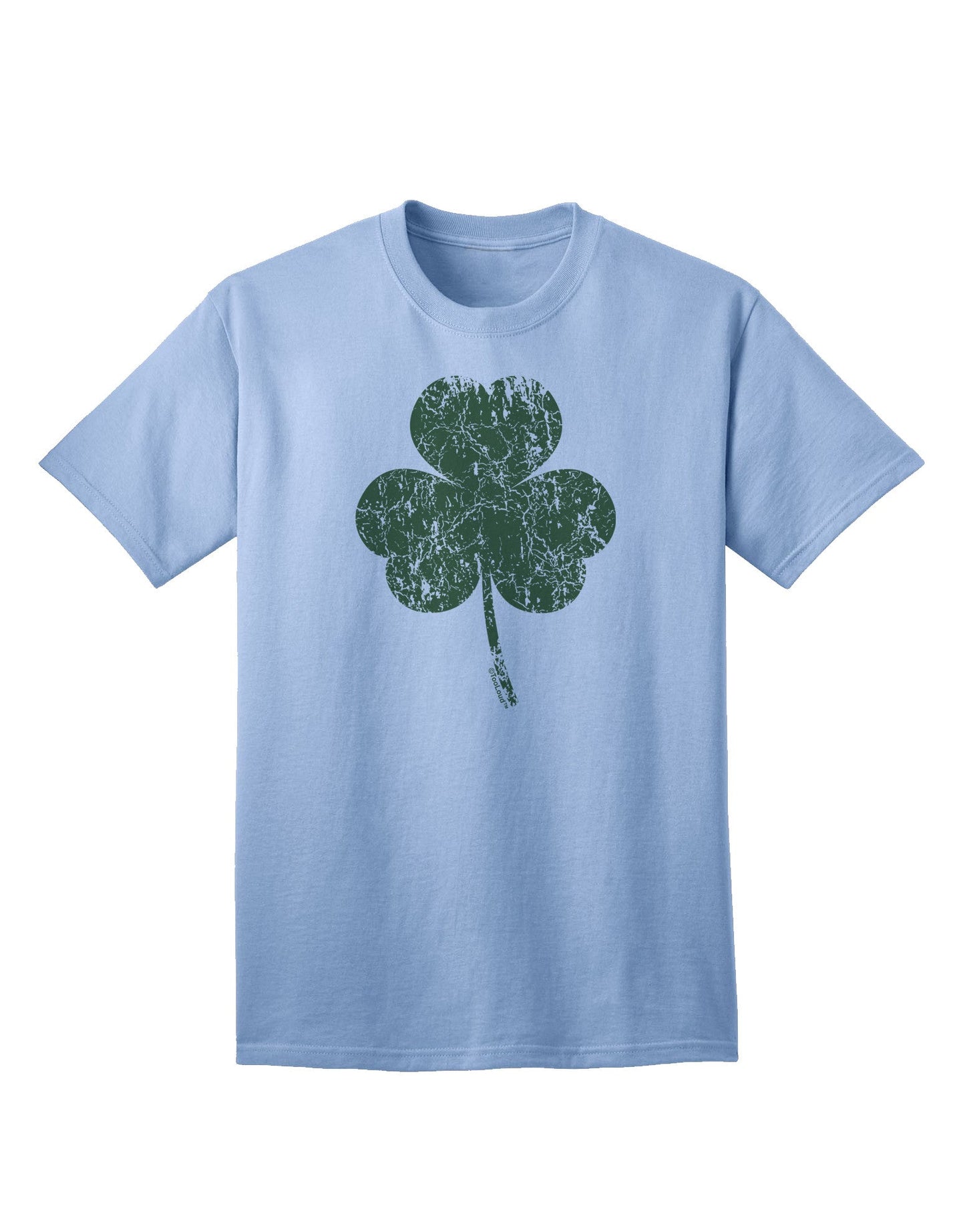 Classic Distressed Traditional Irish Shamrock Adult T-Shirt - A Timeless Piece for the Modern Wardrobe-Mens T-shirts-TooLoud-Light-Blue-Small-Davson Sales