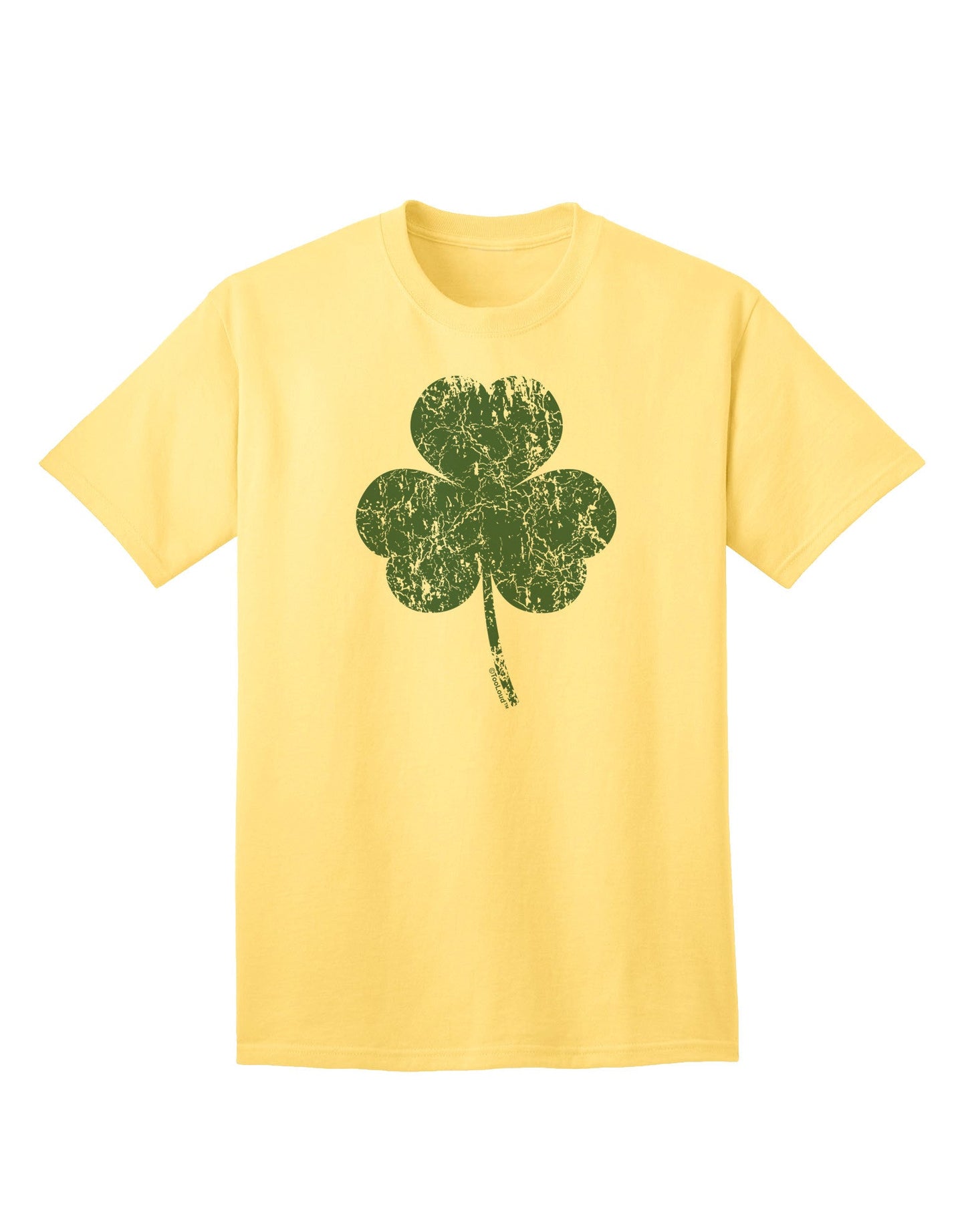 Classic Distressed Traditional Irish Shamrock Adult T-Shirt - A Timeless Piece for the Modern Wardrobe-Mens T-shirts-TooLoud-Yellow-Small-Davson Sales