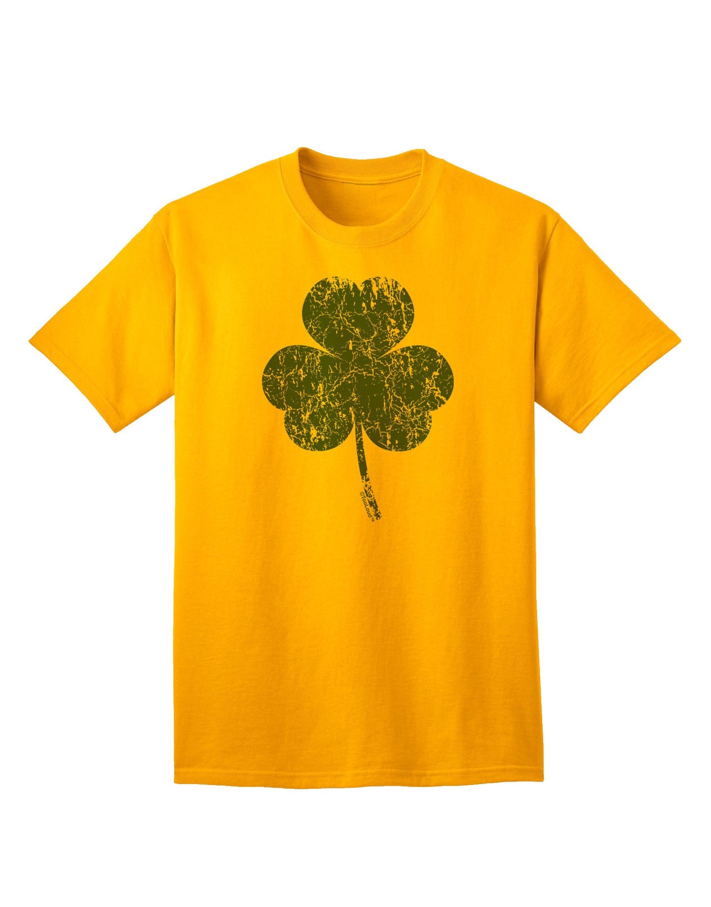 Classic Distressed Traditional Irish Shamrock Adult T-Shirt - A Timeless Piece for the Modern Wardrobe-Mens T-shirts-TooLoud-Gold-Small-Davson Sales