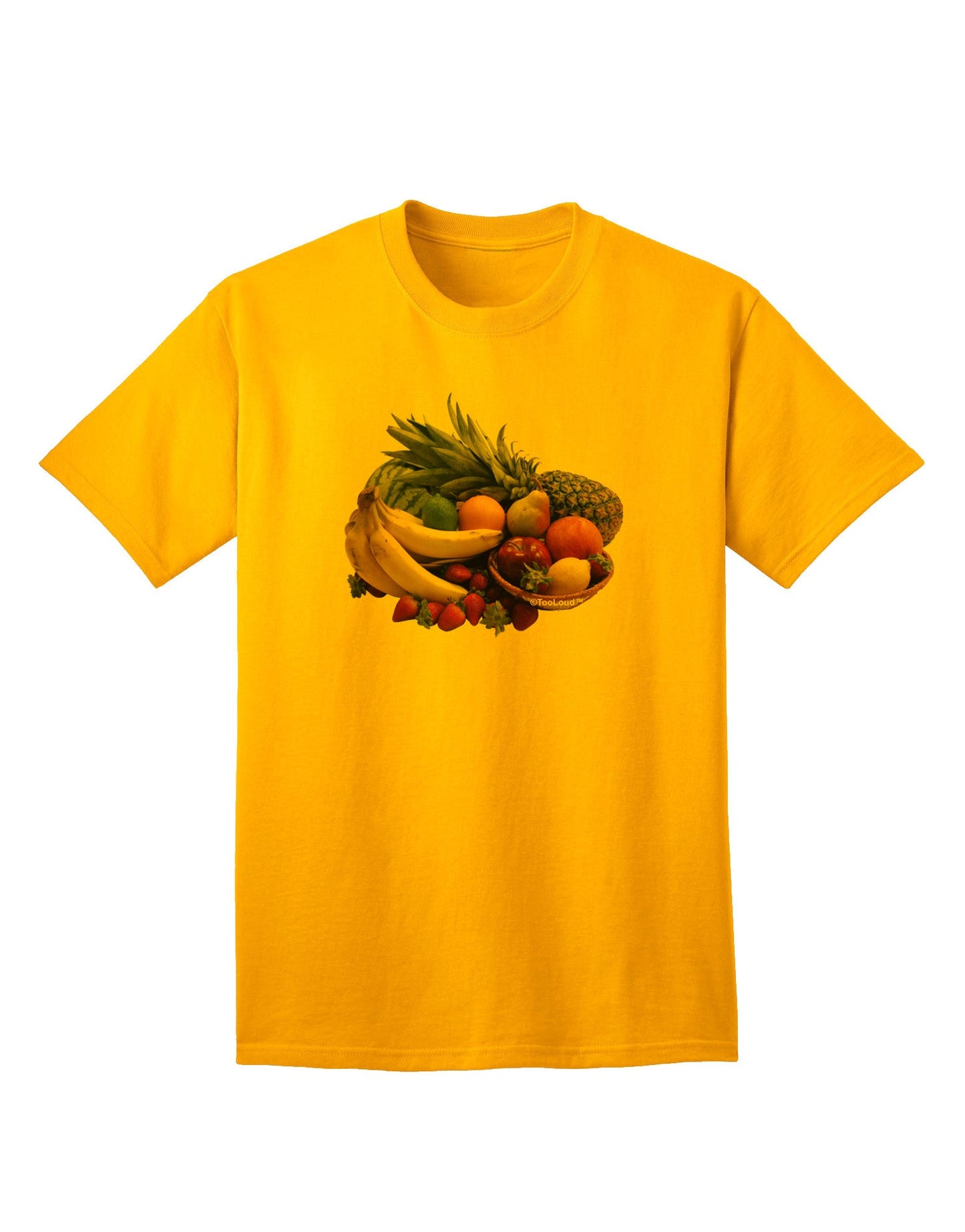 Classic Fruit Basket Still Life - Premium Adult T-Shirt Collection-Mens T-shirts-TooLoud-Gold-Small-Davson Sales