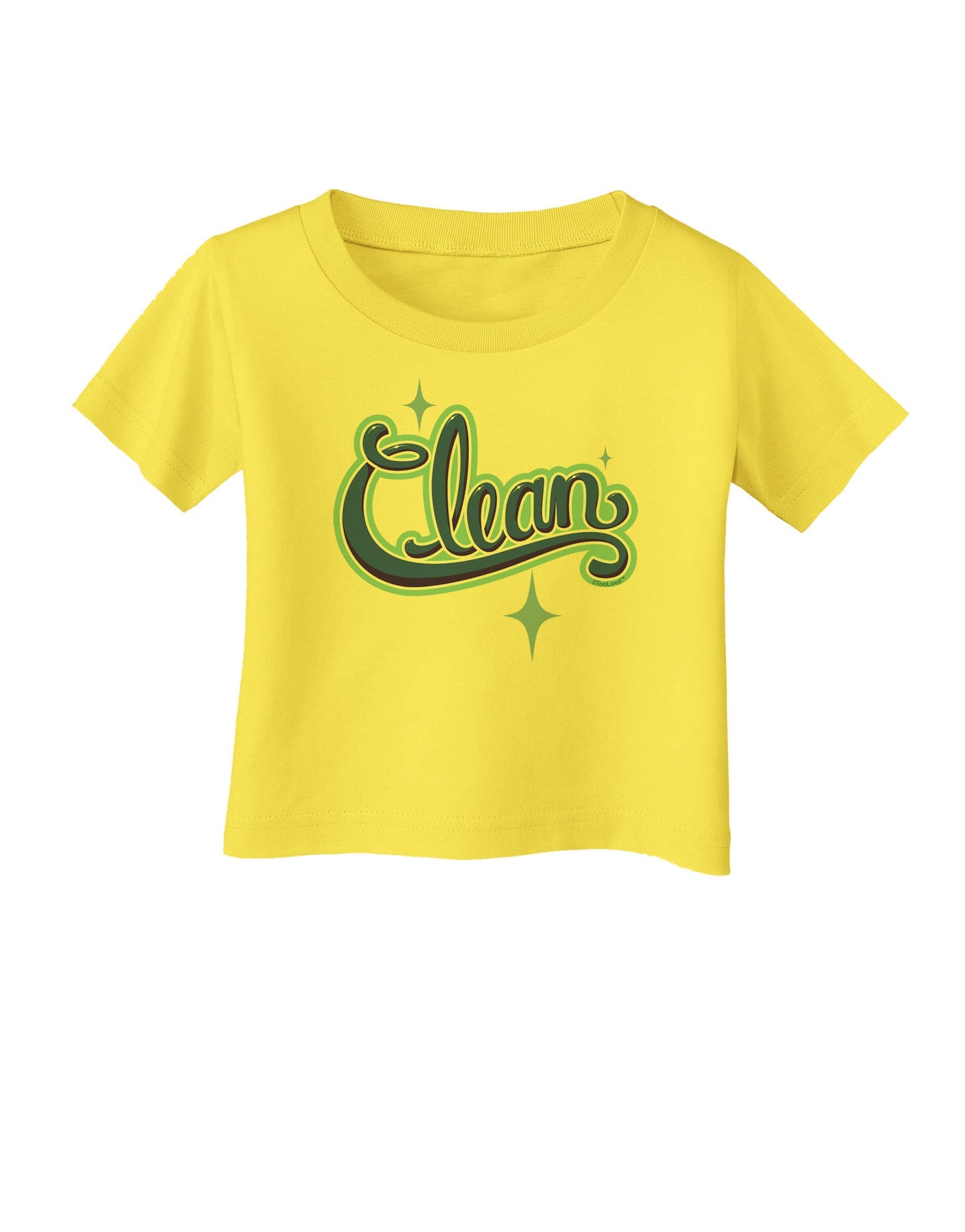 Clean Text Infant T-Shirt-Infant T-Shirt-TooLoud-Yellow-06-Months-Davson Sales