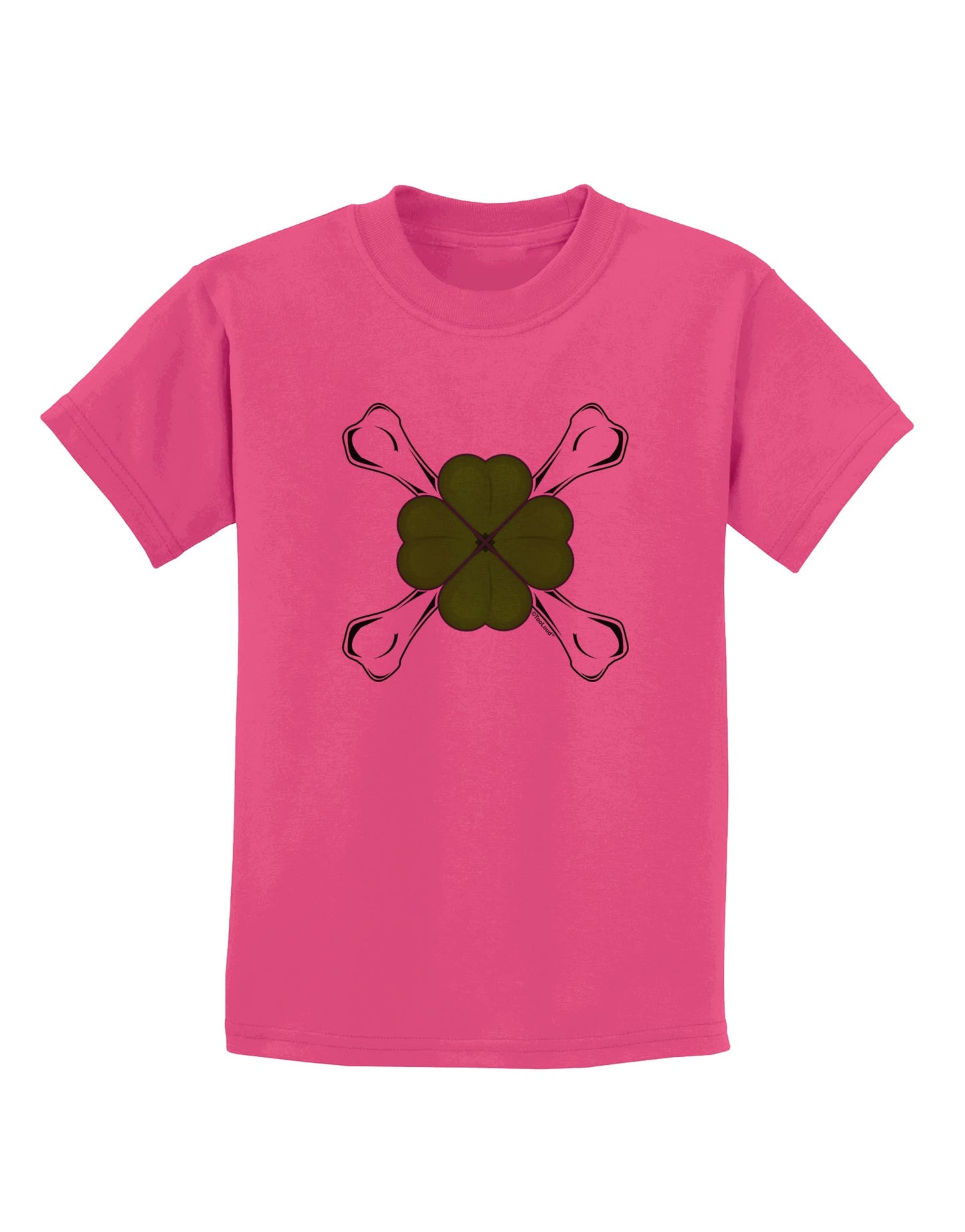 Clover and Crossbones Childrens T-Shirt by TooLoud-TooLoud-Sangria-X-Small-Davson Sales