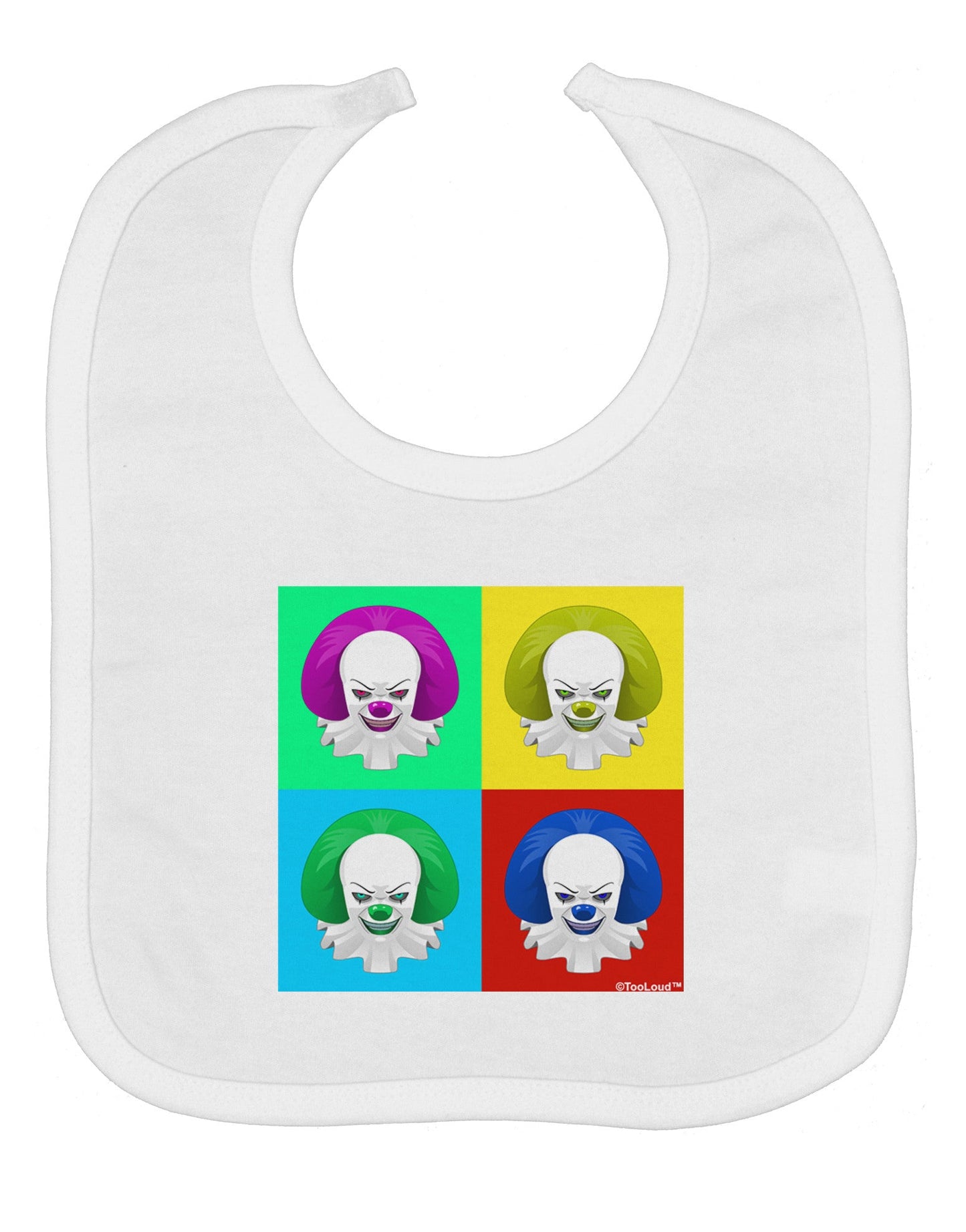 Clown Face Pop Art 2 Baby Bib